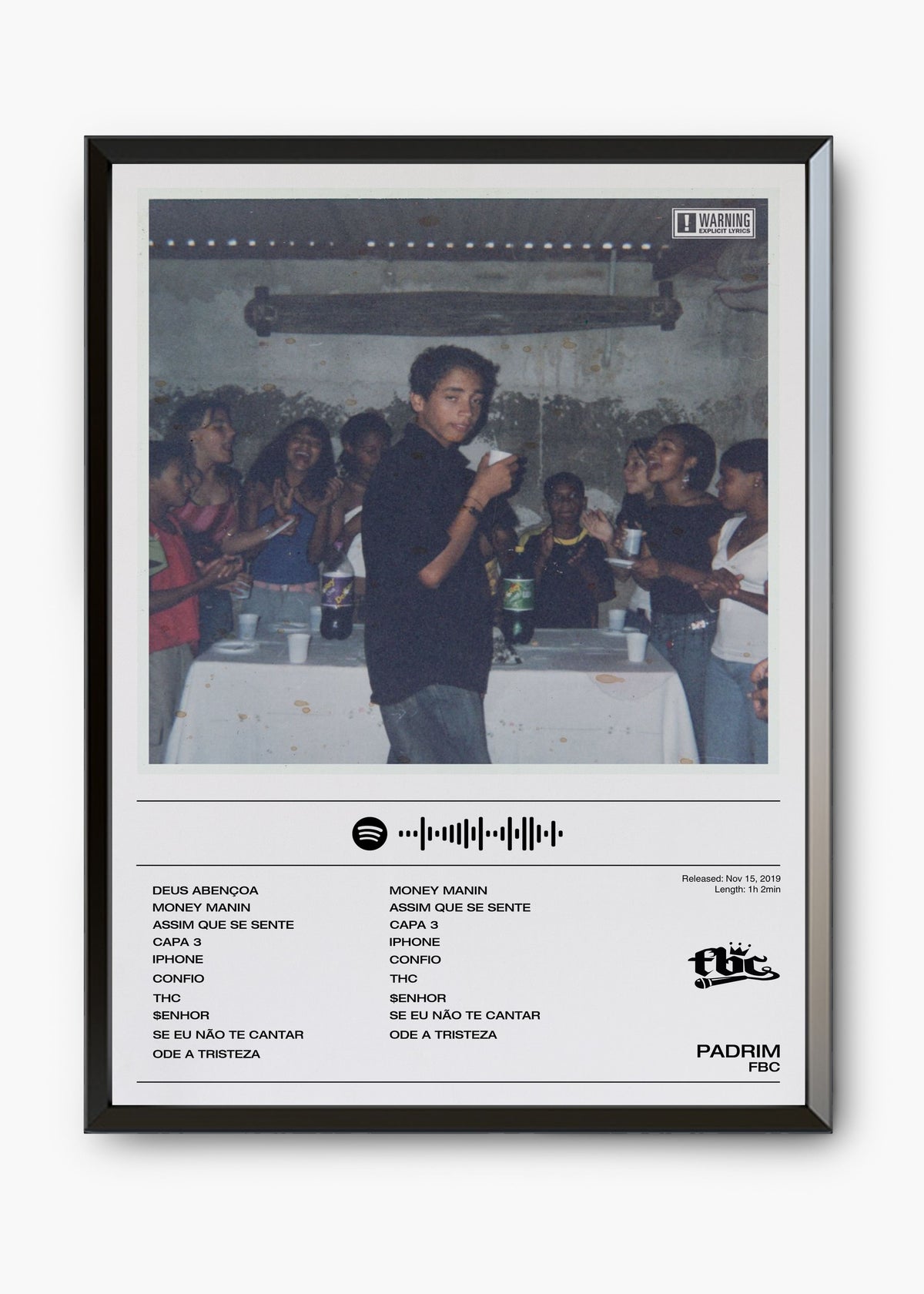 Quadro decorativo FBC PADRIM — arte musical para parede | Cübe Quadros
