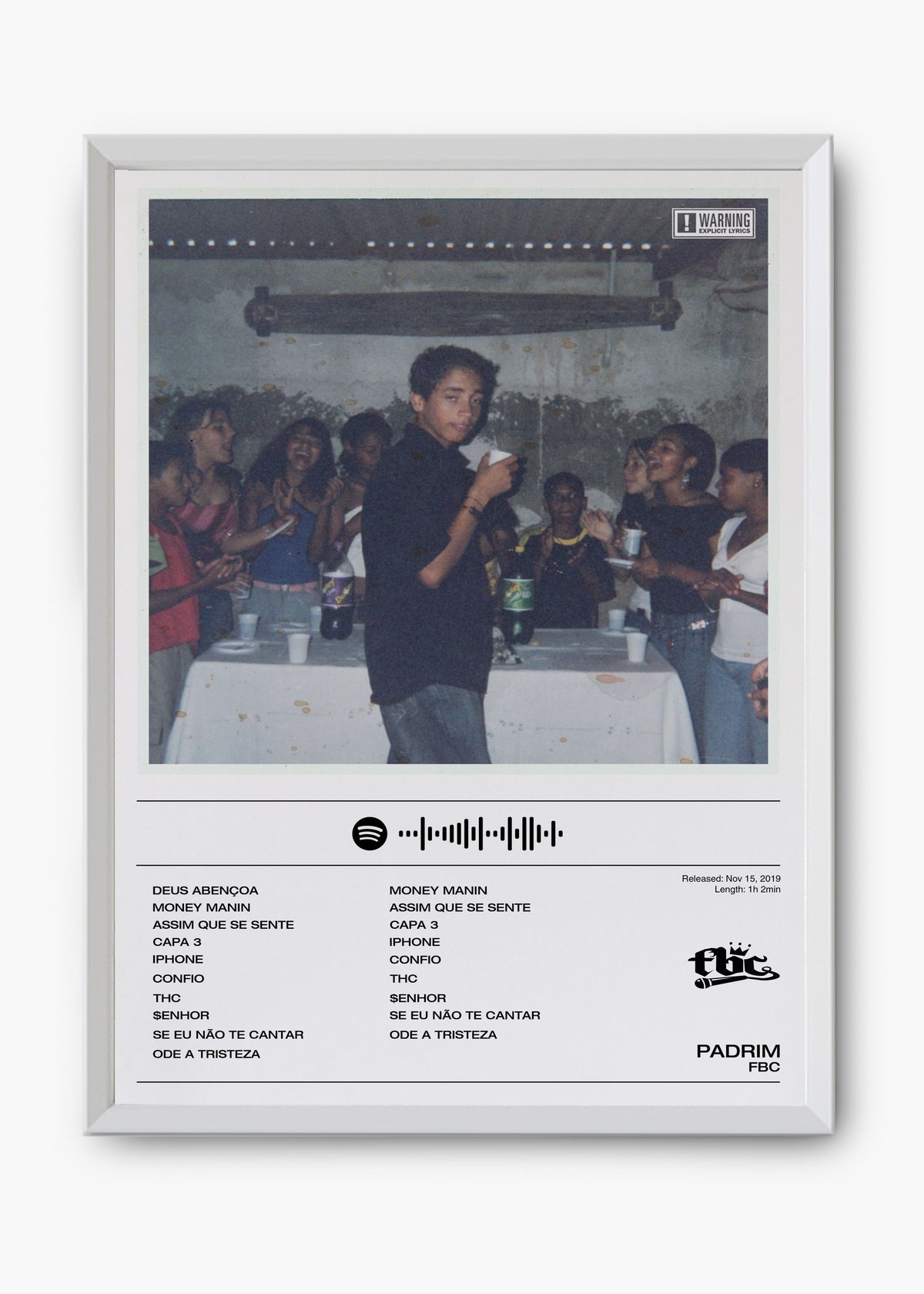 Quadro decorativo FBC PADRIM — arte musical para parede | Cübe Quadros