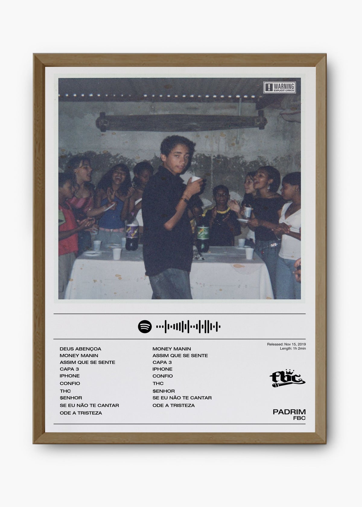 Quadro decorativo FBC PADRIM — arte musical para parede | Cübe Quadros