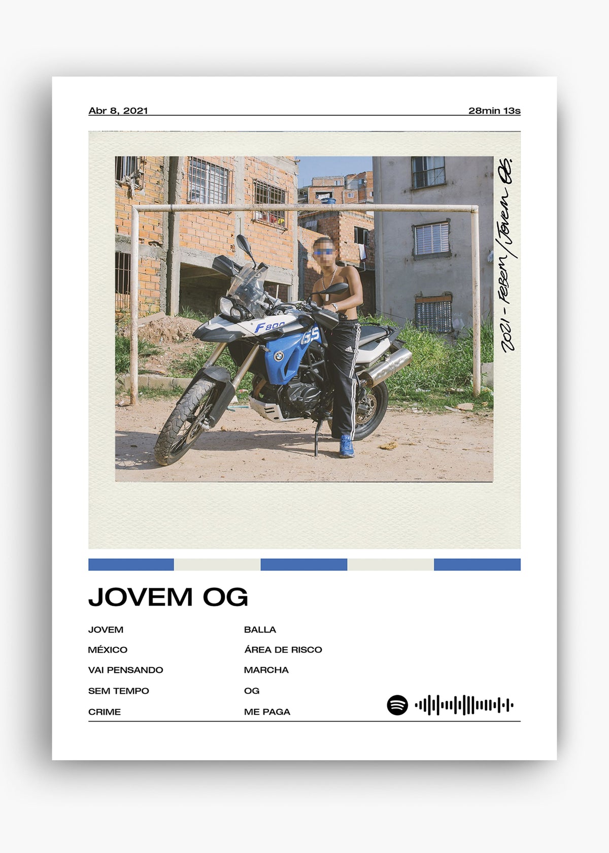 Quadro decorativo Febem Jovem OG — arte de rap para parede | Cübe Quadros