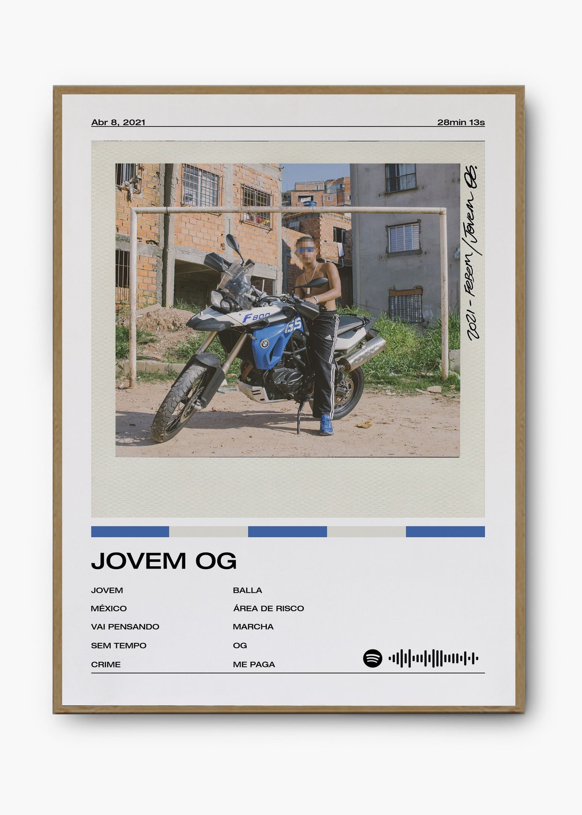 Quadro decorativo Febem Jovem OG — arte de rap para parede | Cübe Quadros