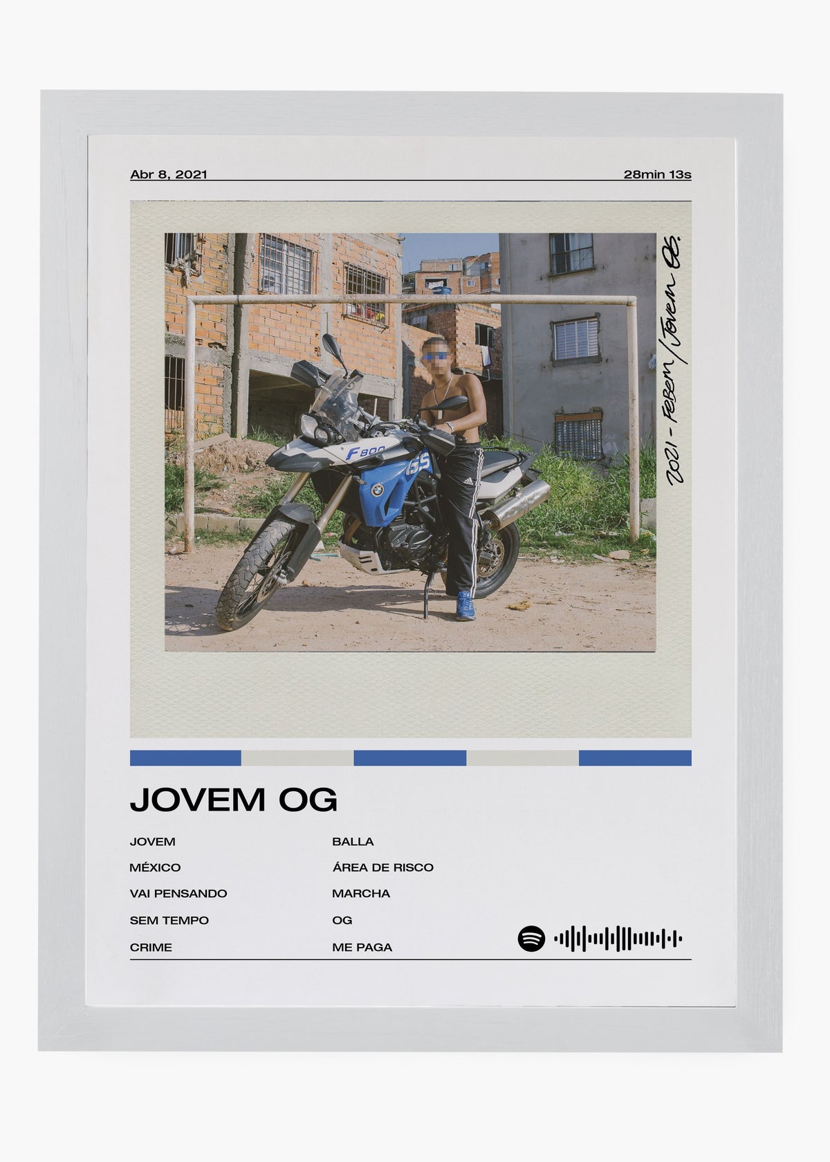 Quadro decorativo Febem Jovem OG — arte de rap para parede | Cübe Quadros