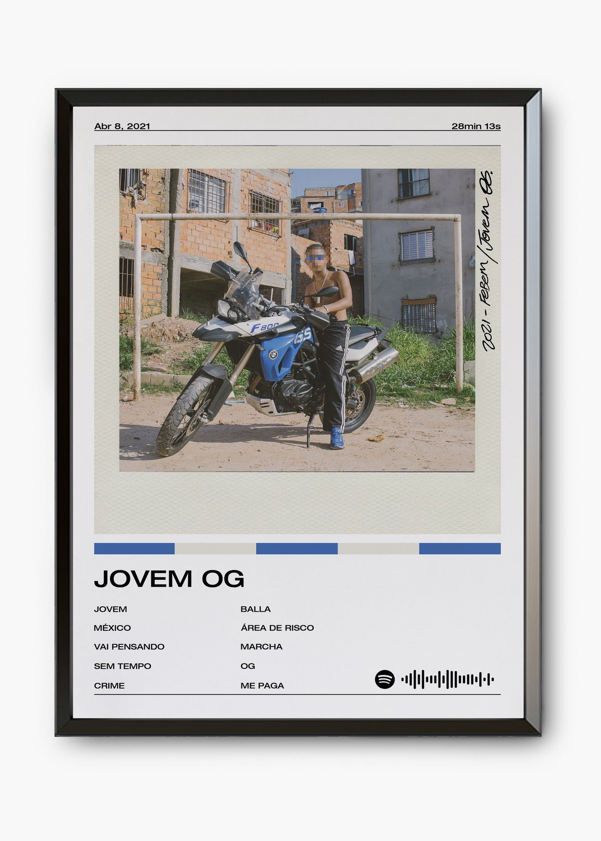 Quadro decorativo Febem Jovem OG — arte de rap para parede | Cübe Quadros