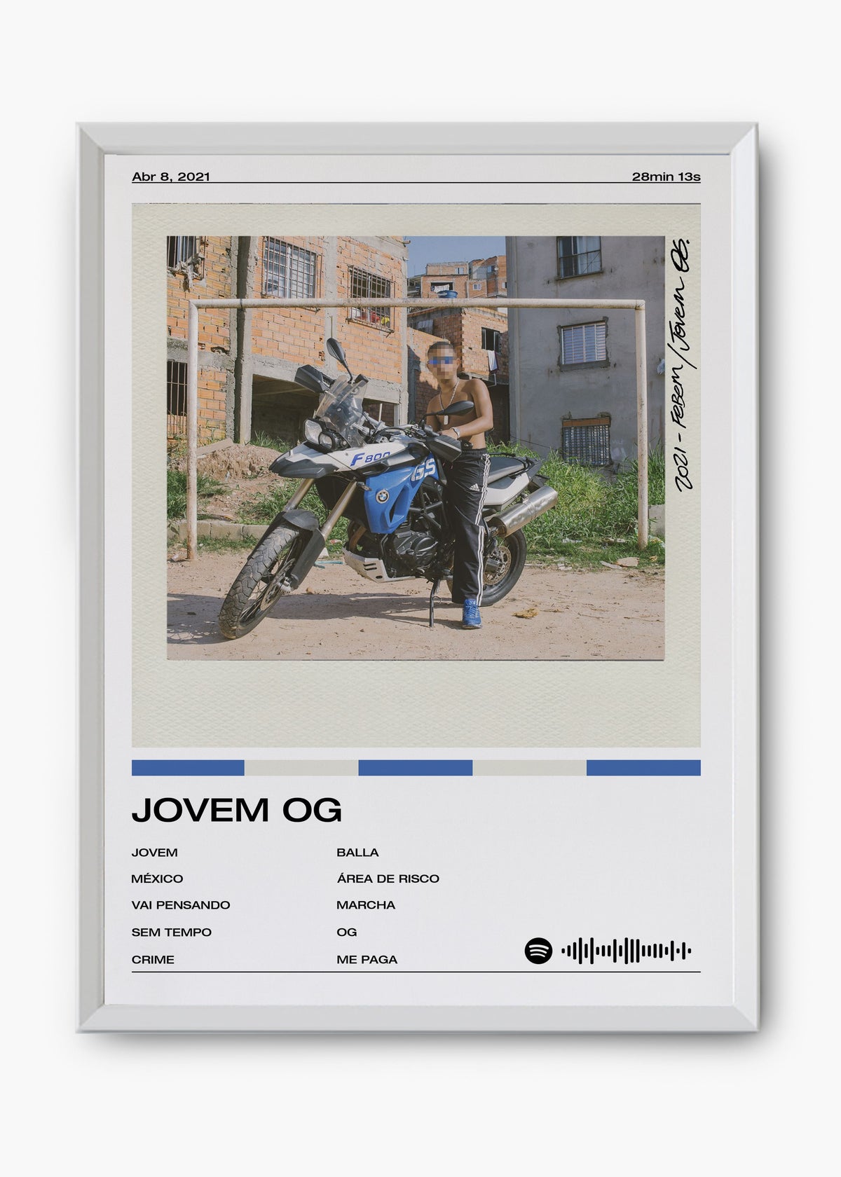 Quadro decorativo Febem Jovem OG — arte de rap para parede | Cübe Quadros