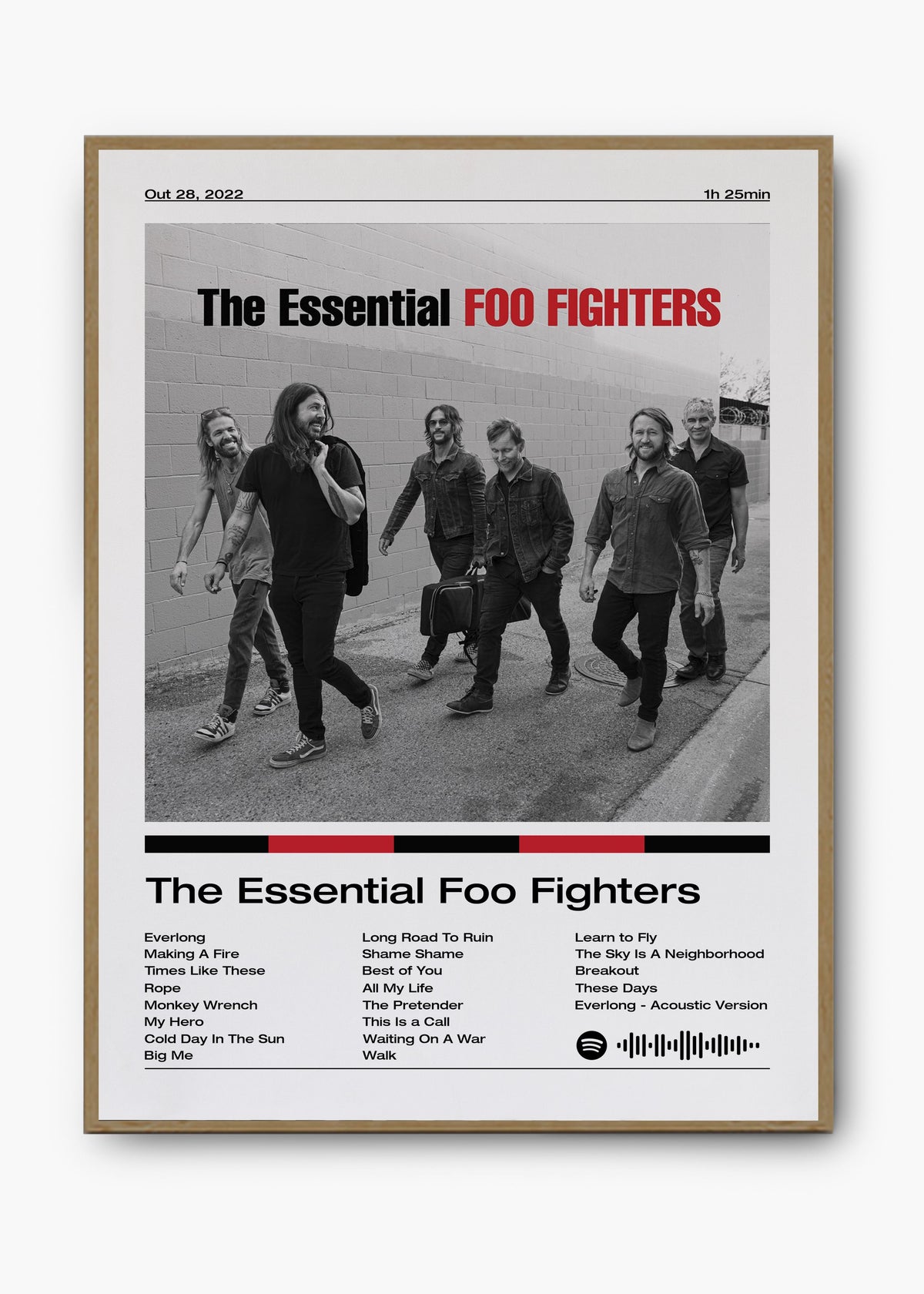 Quadro decorativo Foo Fighters The Essential — arte de rock para parede | Cübe Quadros