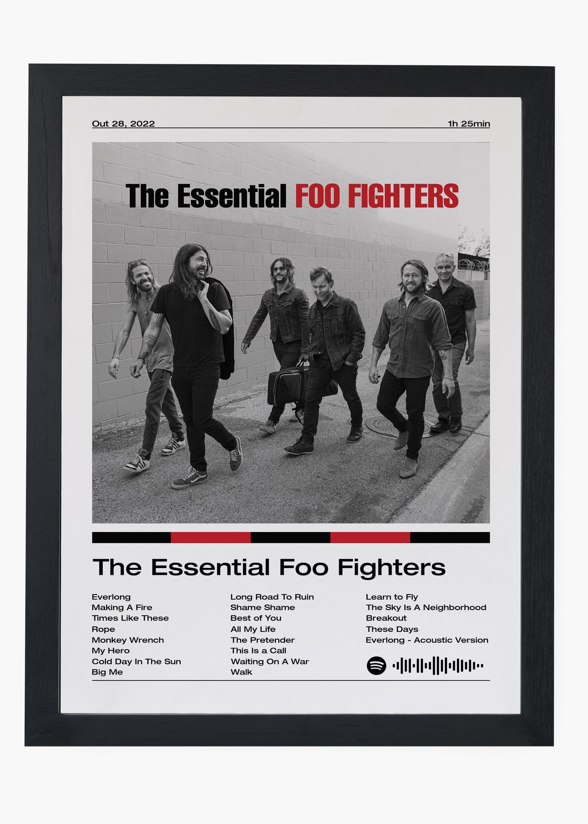 Quadro decorativo Foo Fighters The Essential — arte de rock para parede | Cübe Quadros