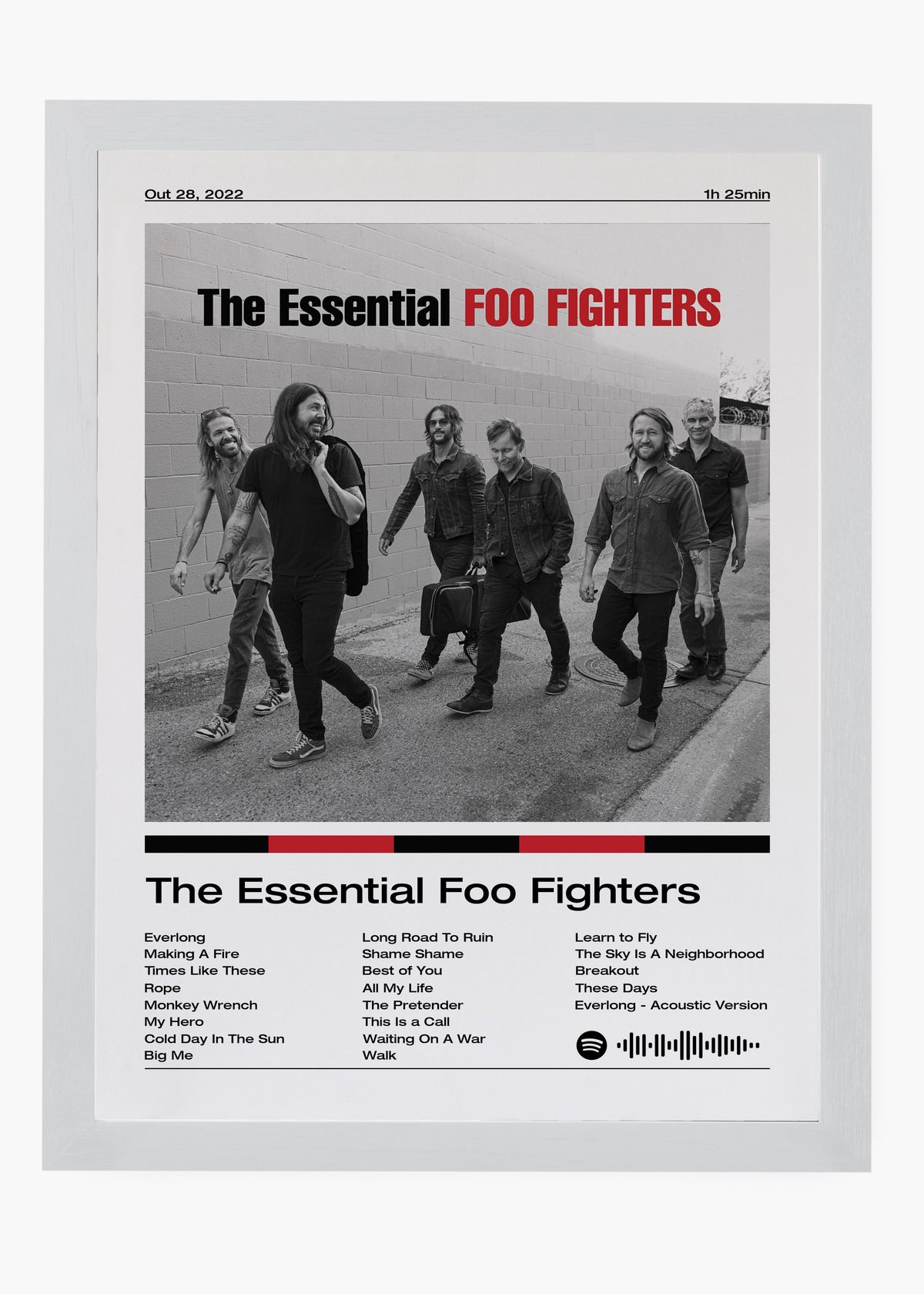 Quadro decorativo Foo Fighters The Essential — arte de rock para parede | Cübe Quadros