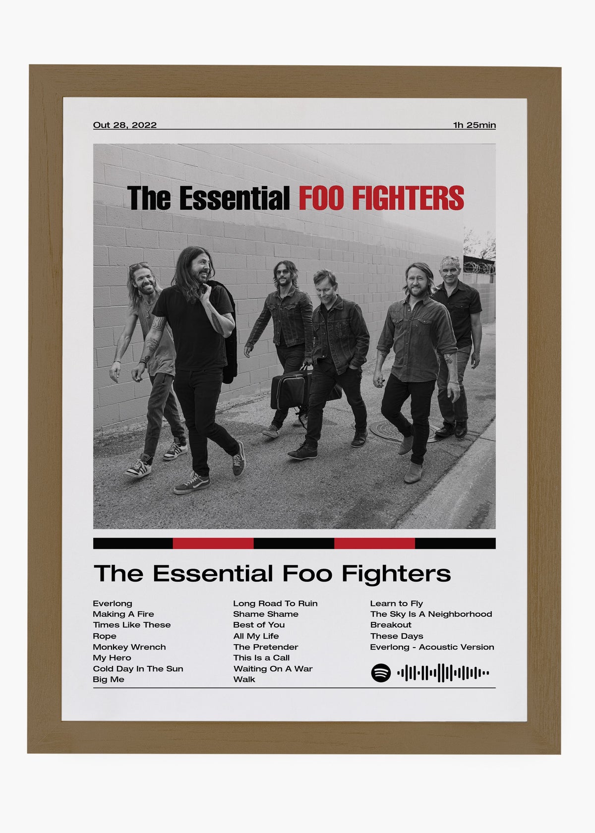 Quadro decorativo Foo Fighters The Essential — arte de rock para parede | Cübe Quadros
