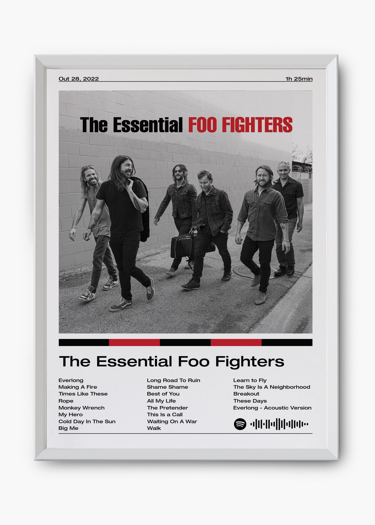 Quadro decorativo Foo Fighters The Essential — arte de rock para parede | Cübe Quadros