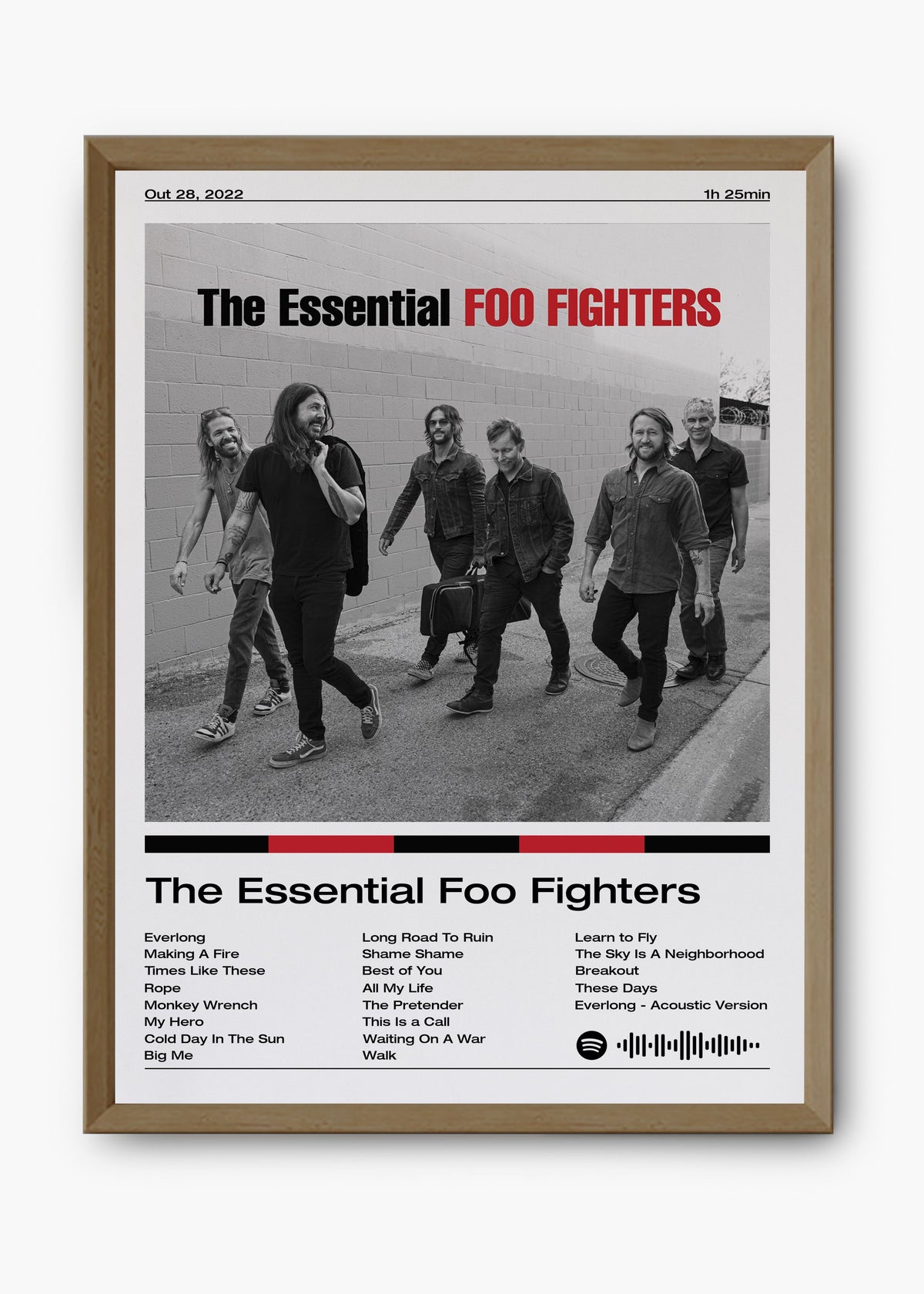 Quadro decorativo Foo Fighters The Essential — arte de rock para parede | Cübe Quadros