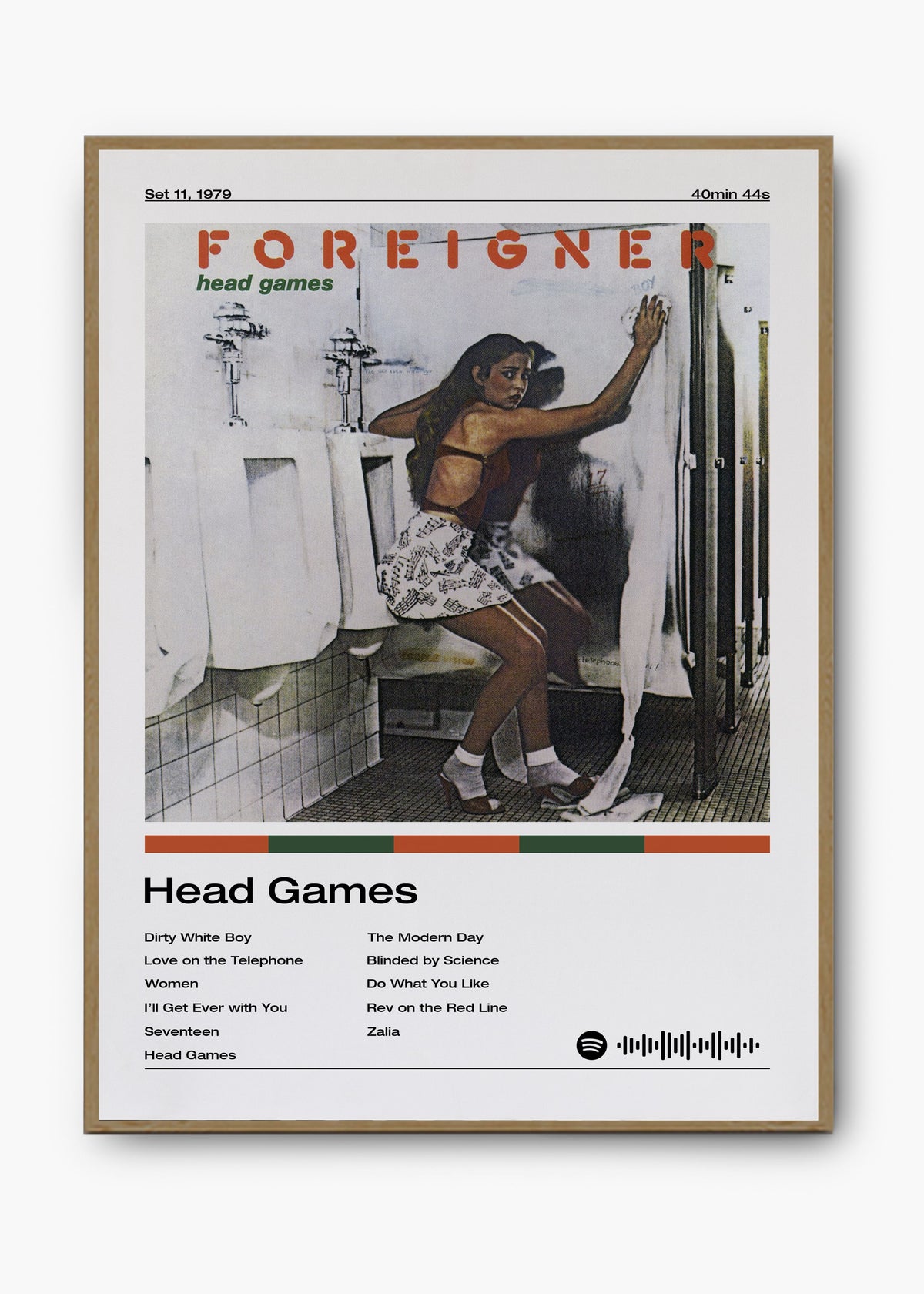 Quadro decorativo Foreigner Head Games — arte de rock para parede | Cübe Quadros