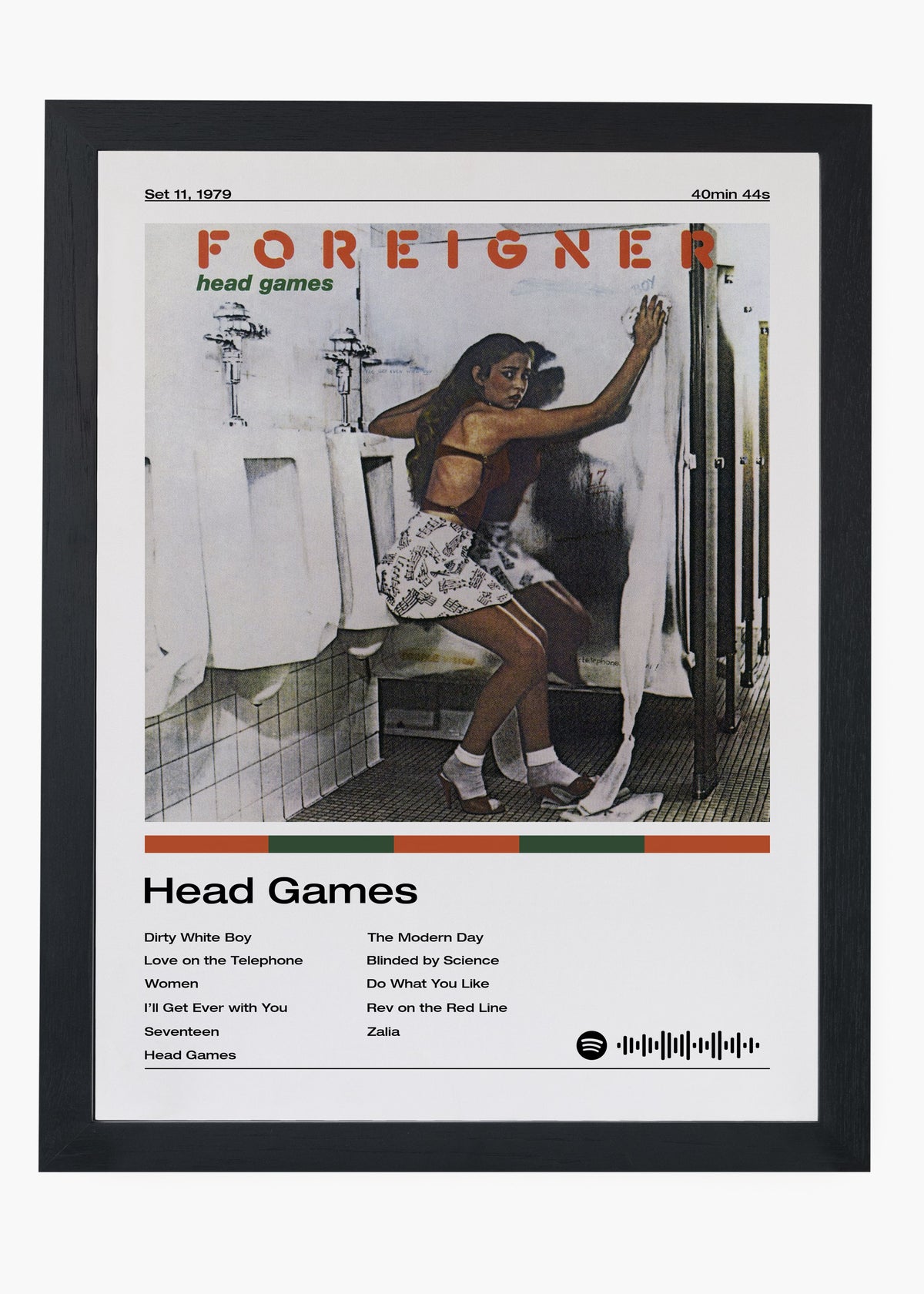 Quadro decorativo Foreigner Head Games — arte de rock para parede | Cübe Quadros