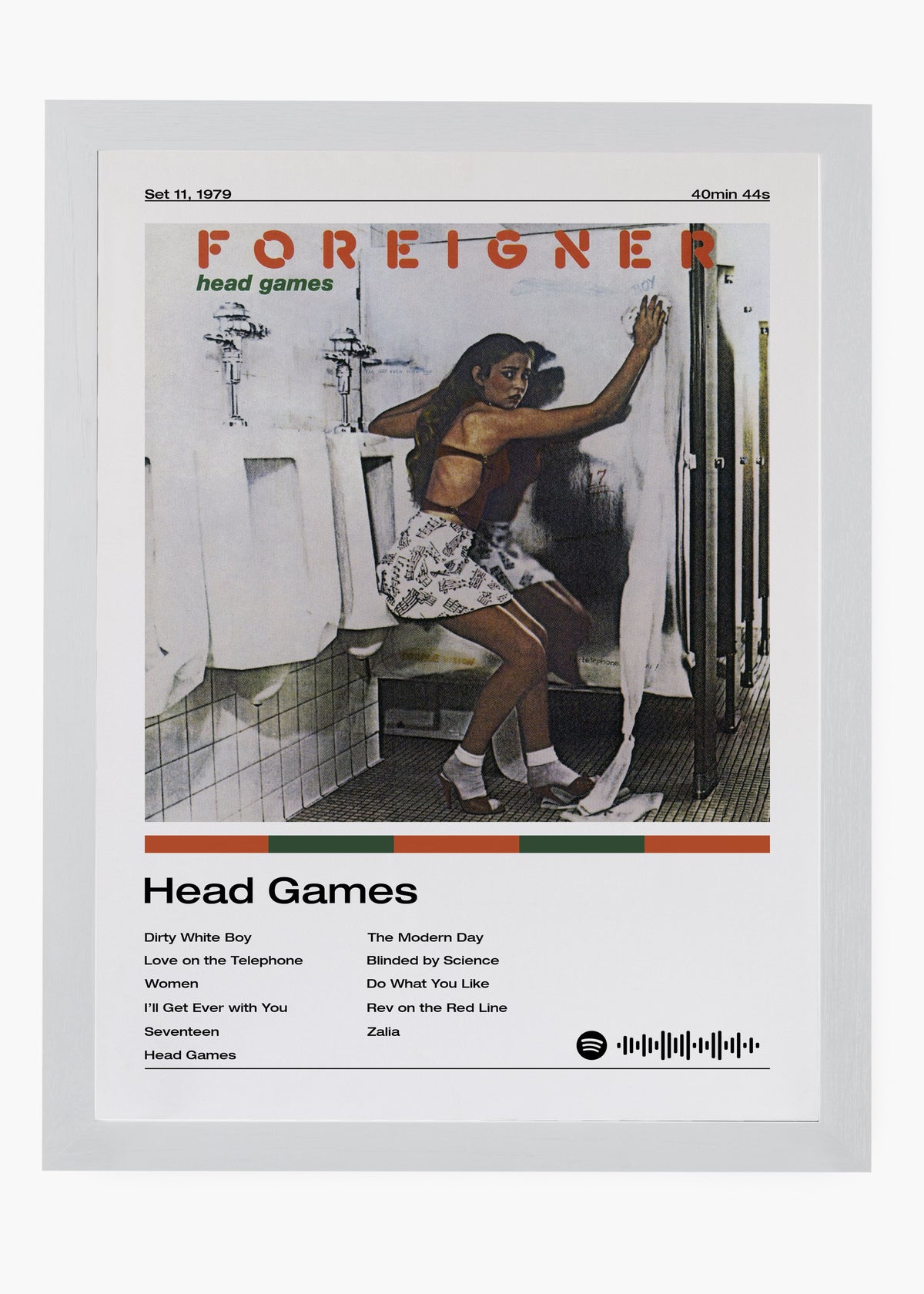 Quadro decorativo Foreigner Head Games — arte de rock para parede | Cübe Quadros