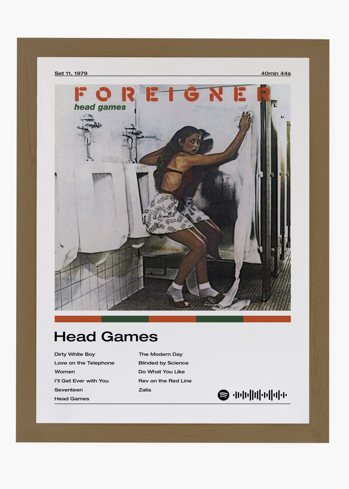 Quadro decorativo Foreigner Head Games — arte de rock para parede | Cübe Quadros