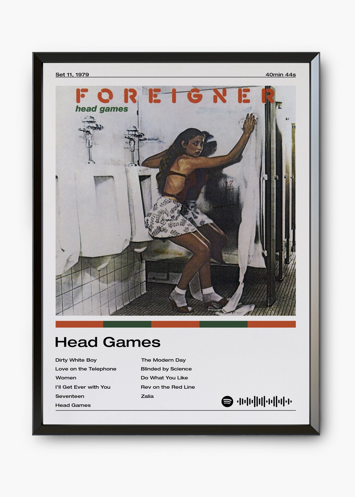 Quadro decorativo Foreigner Head Games — arte de rock para parede | Cübe Quadros
