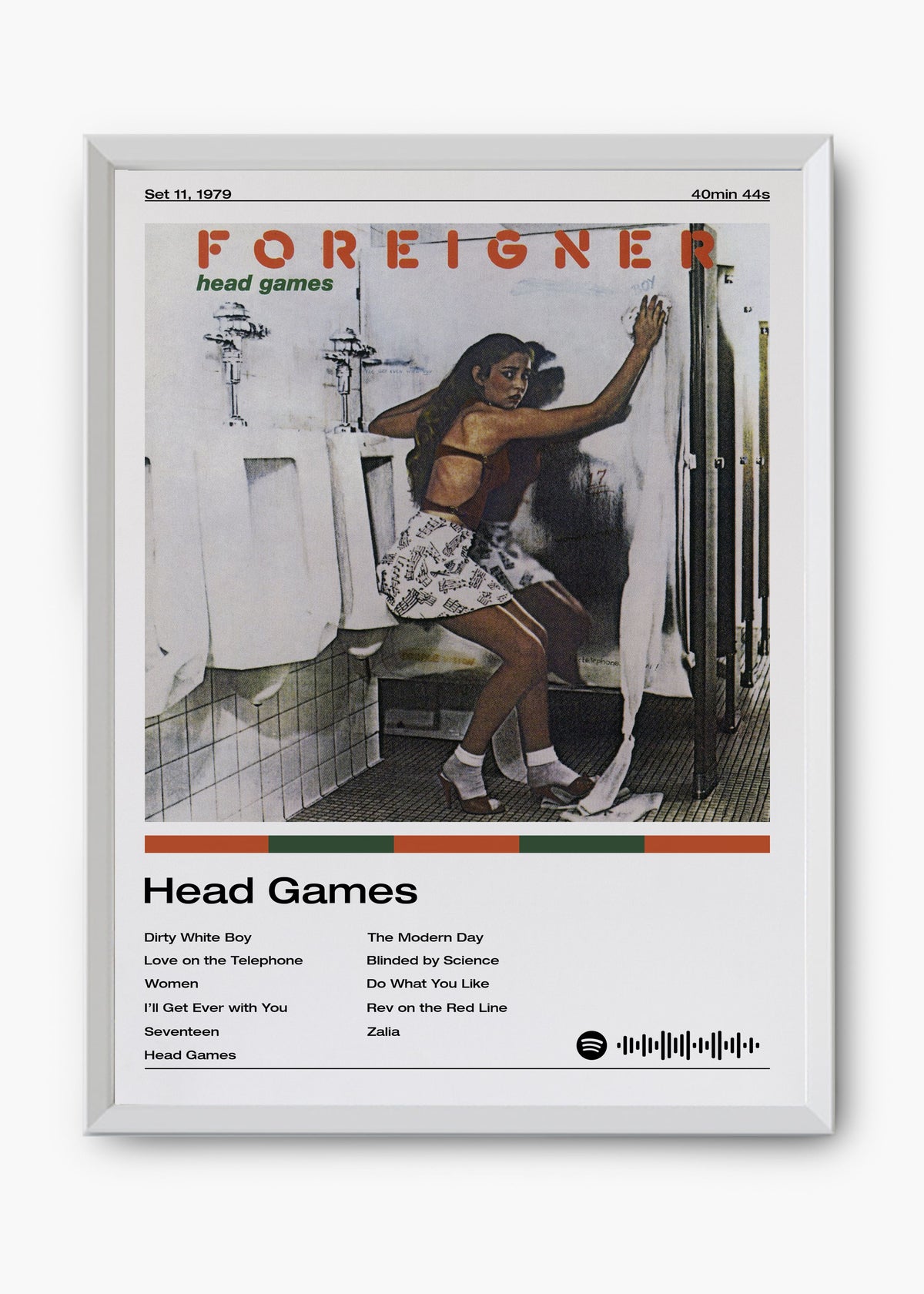 Quadro decorativo Foreigner Head Games — arte de rock para parede | Cübe Quadros
