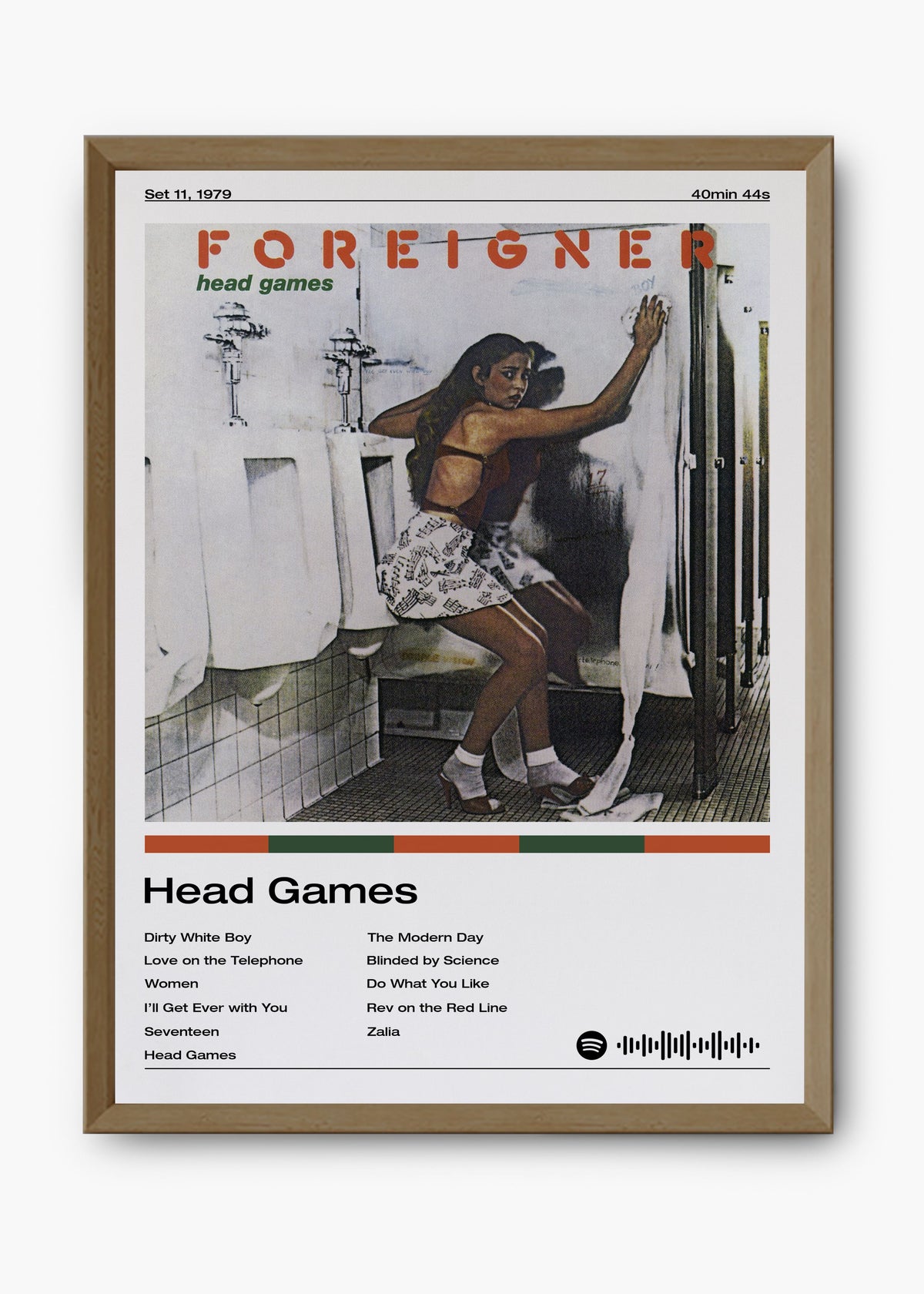 Quadro decorativo Foreigner Head Games — arte de rock para parede | Cübe Quadros