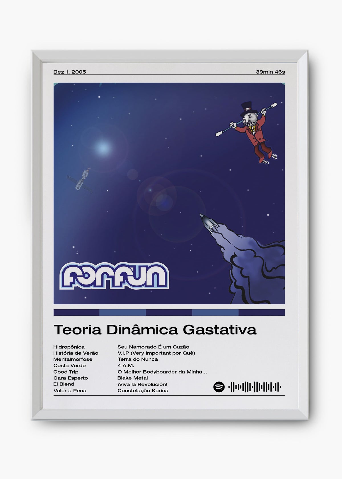 Quadro decorativo Forfun Teoria Dinâmica Gastativa — arte musical para parede | Cübe Quadros