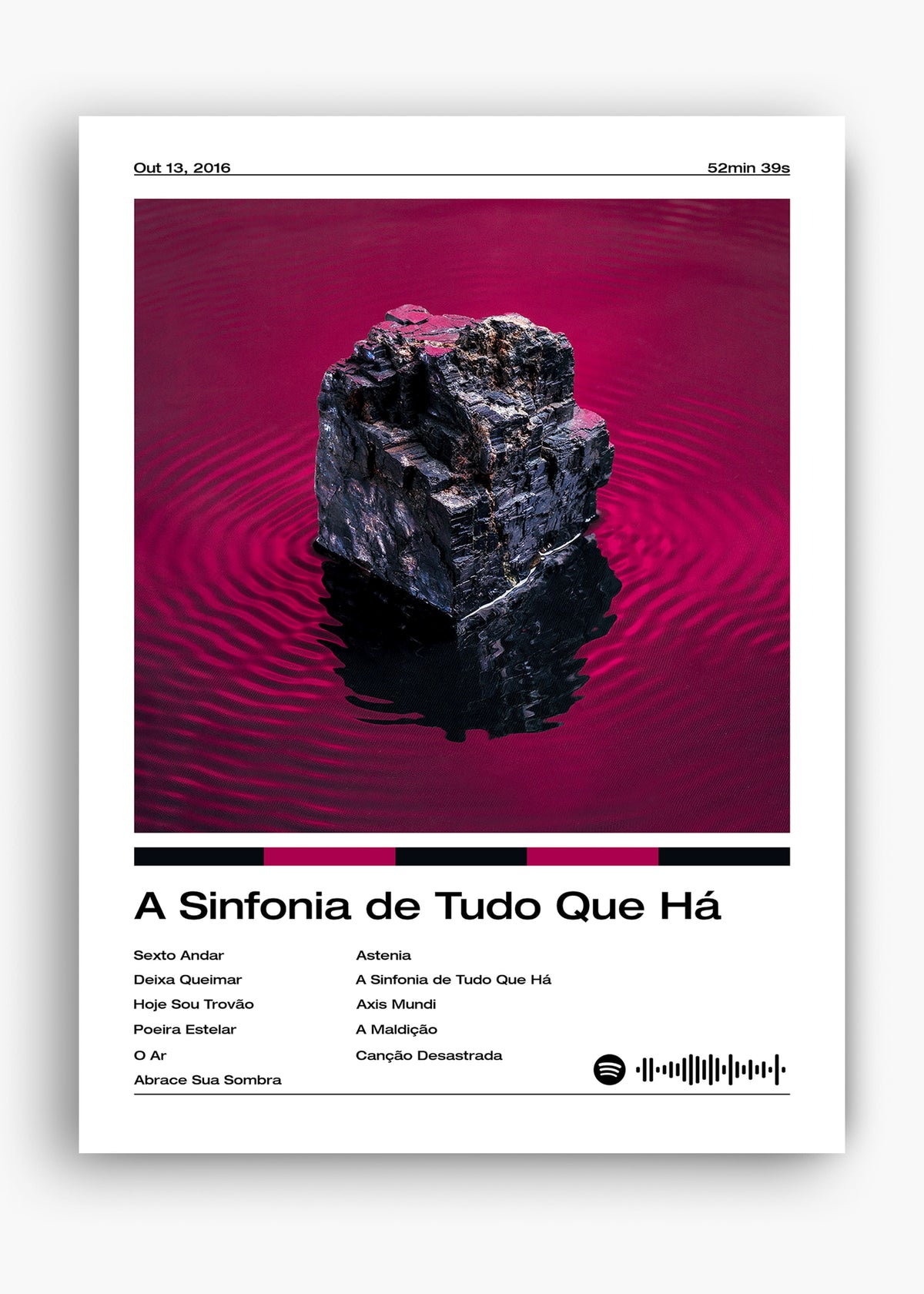 Quadro decorativo Fresno A Sinfonia de Tudo Que Há — arte musical para parede | Cübe Quadros