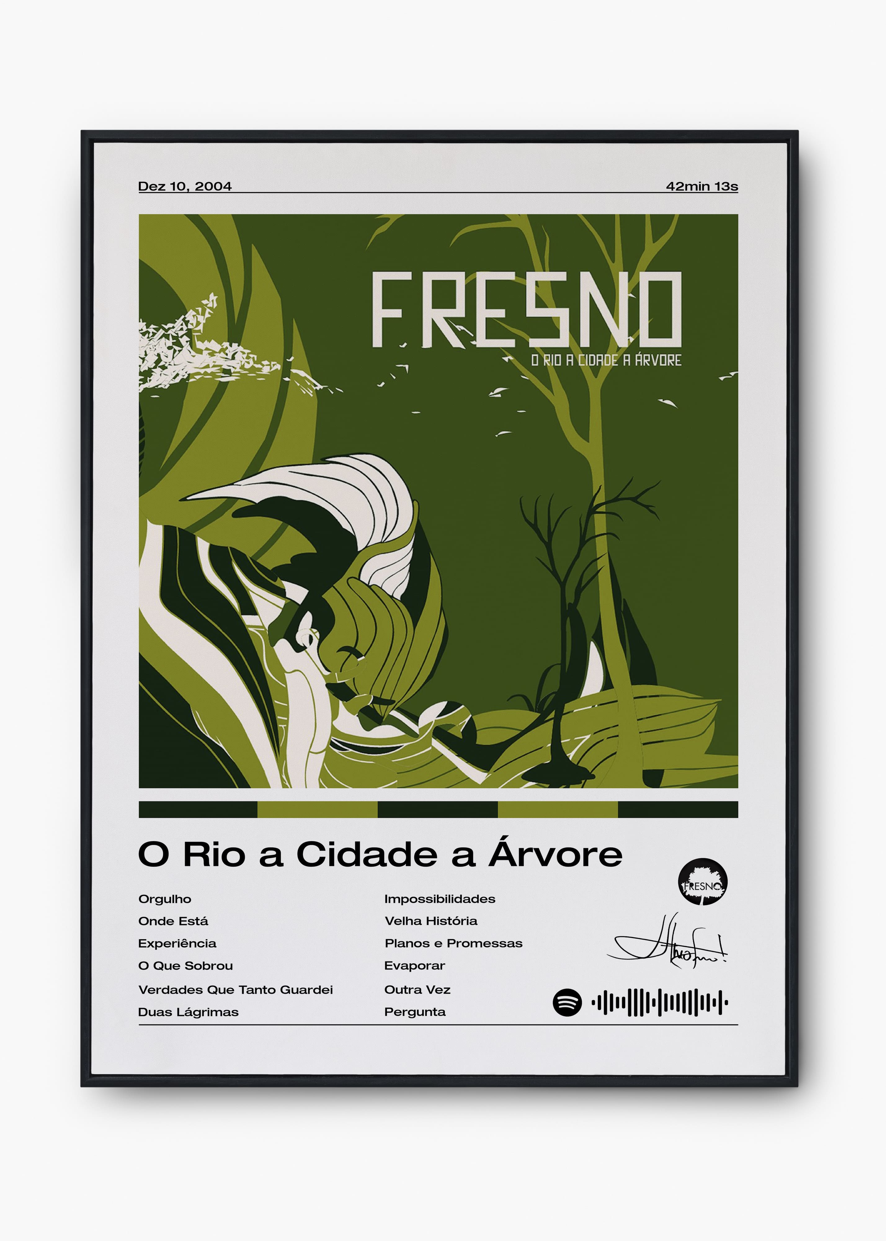 Quadro Fresno O Rio a Cidade a Árvore