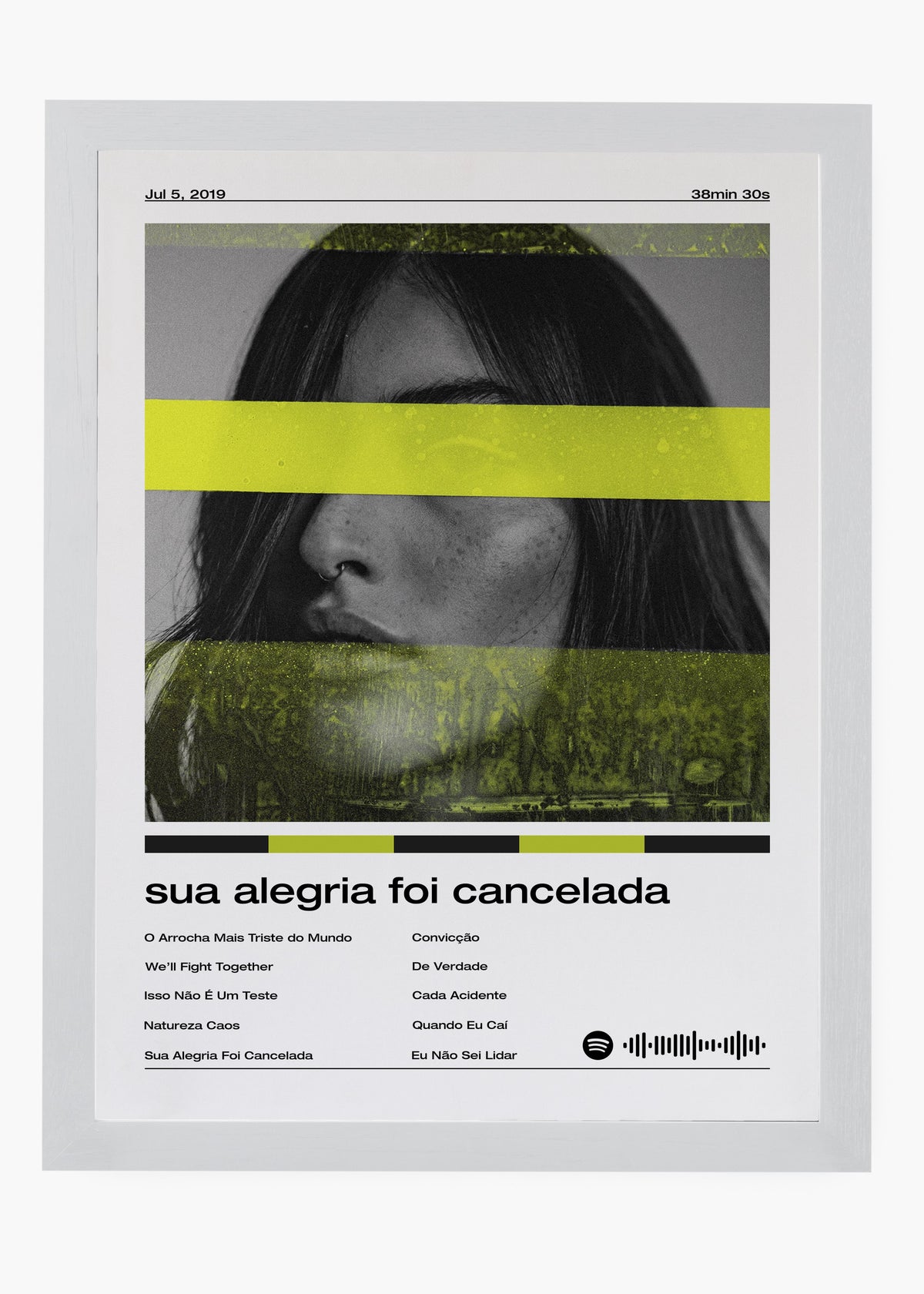 Quadro decorativo Fresno Sua Alegria Foi Cancelada — arte musical para parede | Cübe Quadros