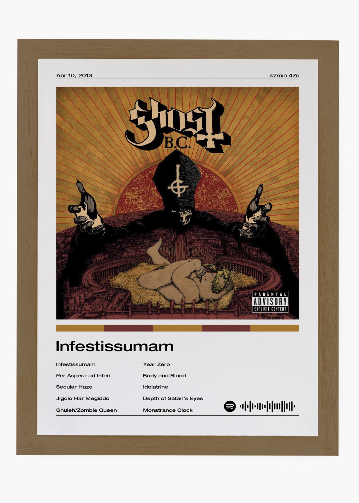 Quadro decorativo Ghost Infestissumam — arte musical para parede | Cübe Quadros