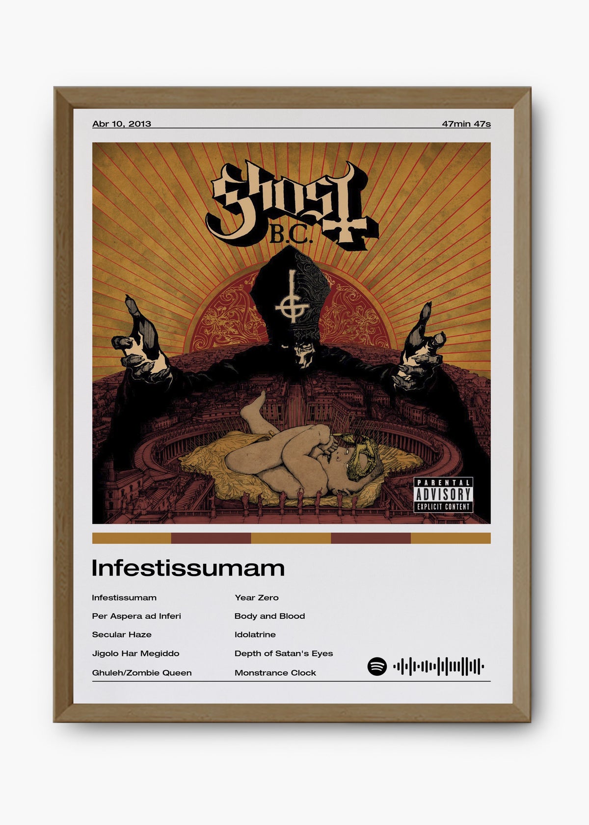 Quadro decorativo Ghost Infestissumam — arte musical para parede | Cübe Quadros