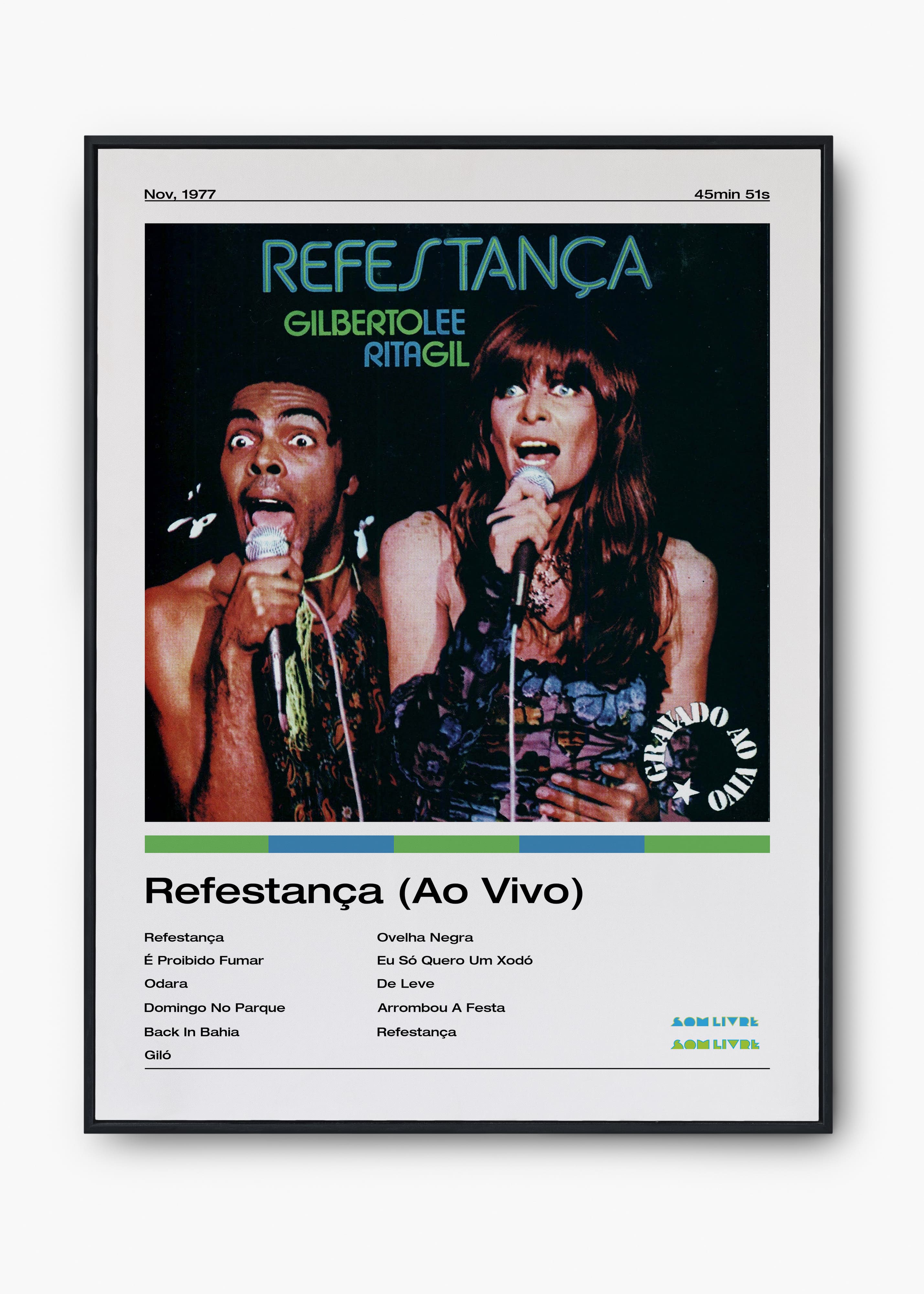Quadro Gilberto Gil e Rita Lee Refestança