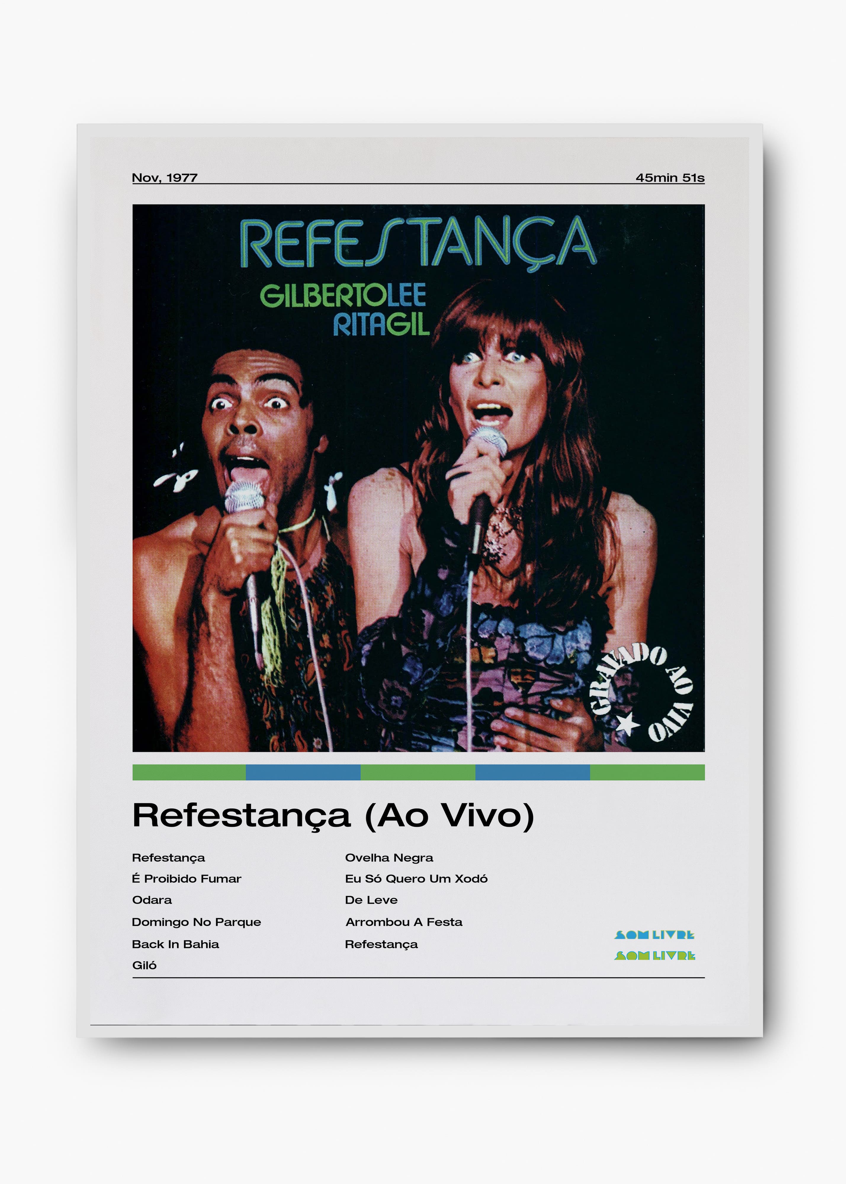 Quadro Gilberto Gil e Rita Lee Refestança