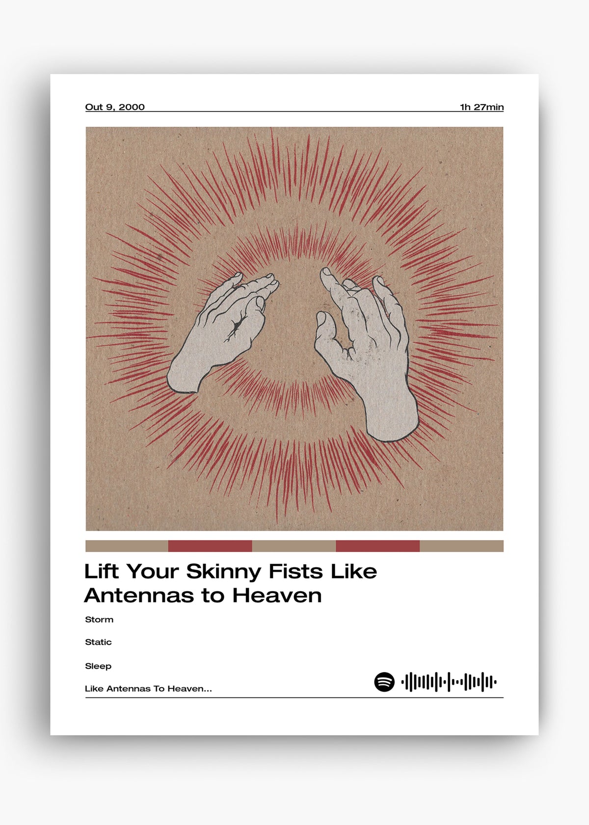 Quadro decorativo Godspeed You Black Emperor Lift Your Skinny Fists — arte musical para parede | Cübe Quadros