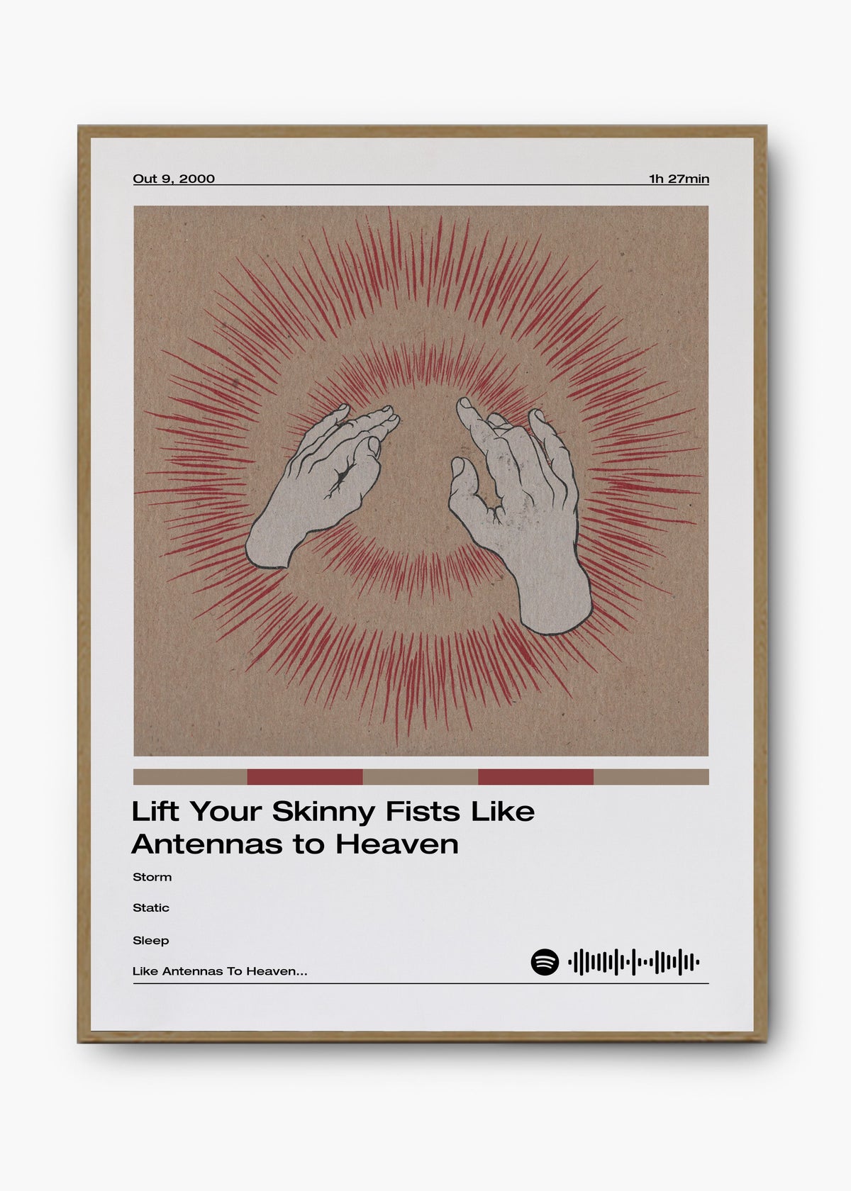 Quadro decorativo Godspeed You Black Emperor Lift Your Skinny Fists — arte musical para parede | Cübe Quadros