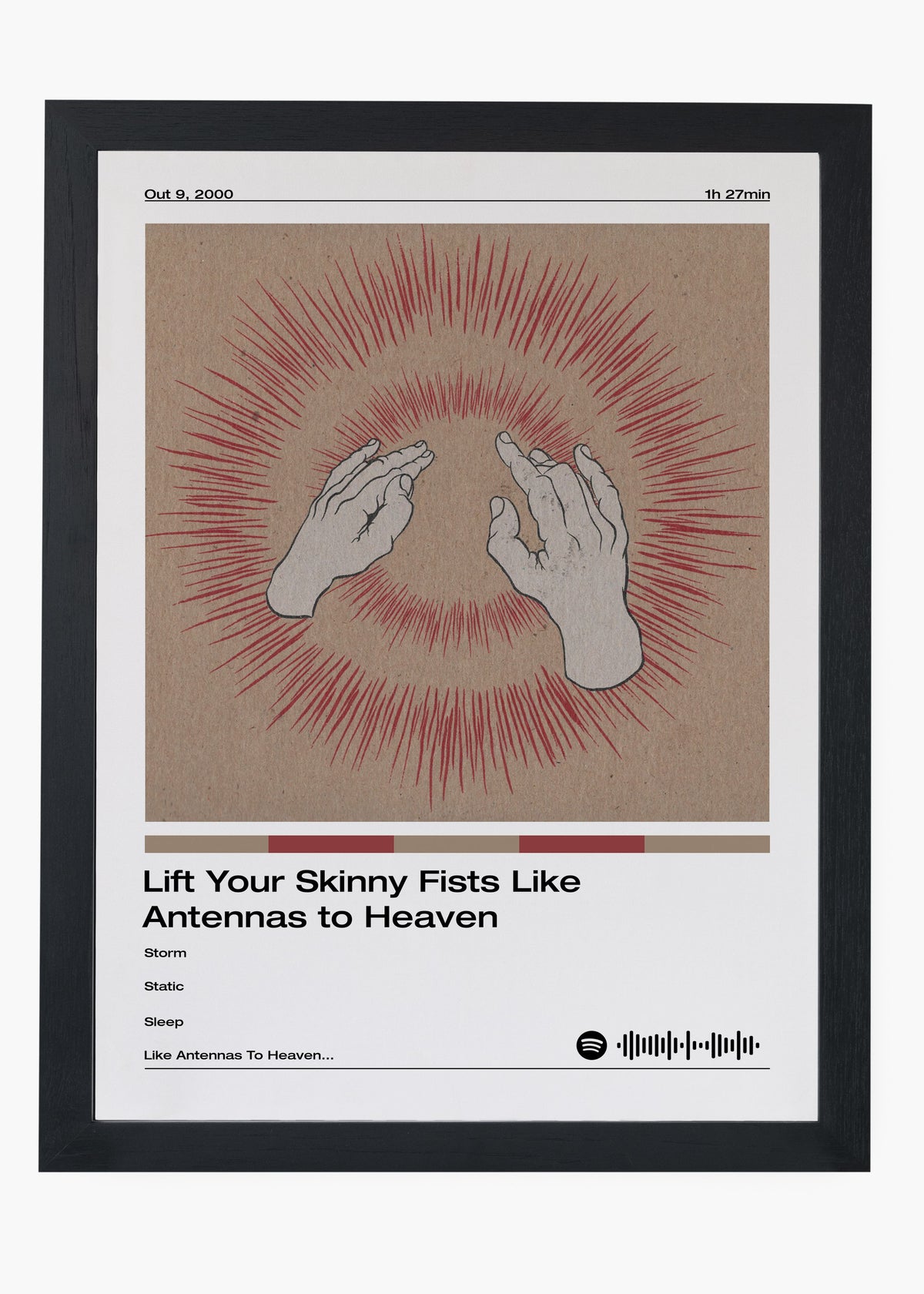 Quadro decorativo Godspeed You Black Emperor Lift Your Skinny Fists — arte musical para parede | Cübe Quadros
