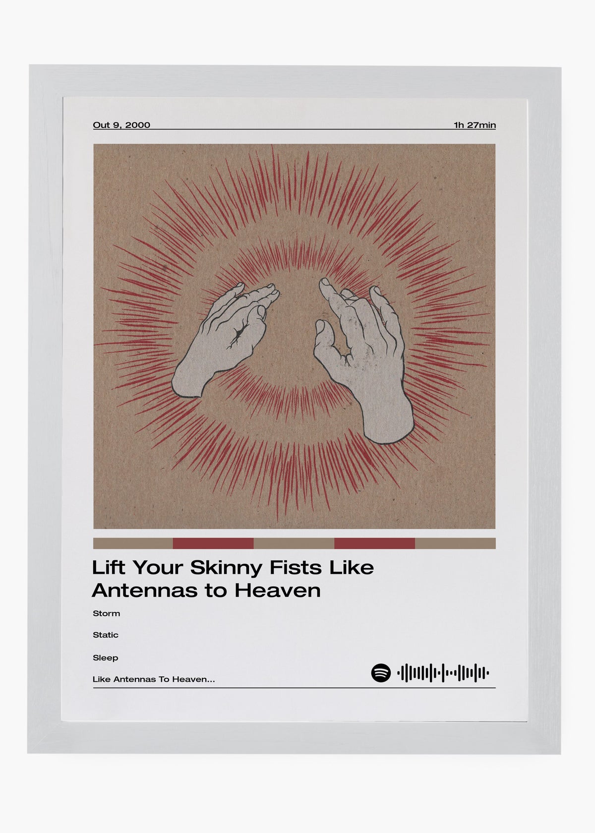 Quadro decorativo Godspeed You Black Emperor Lift Your Skinny Fists — arte musical para parede | Cübe Quadros