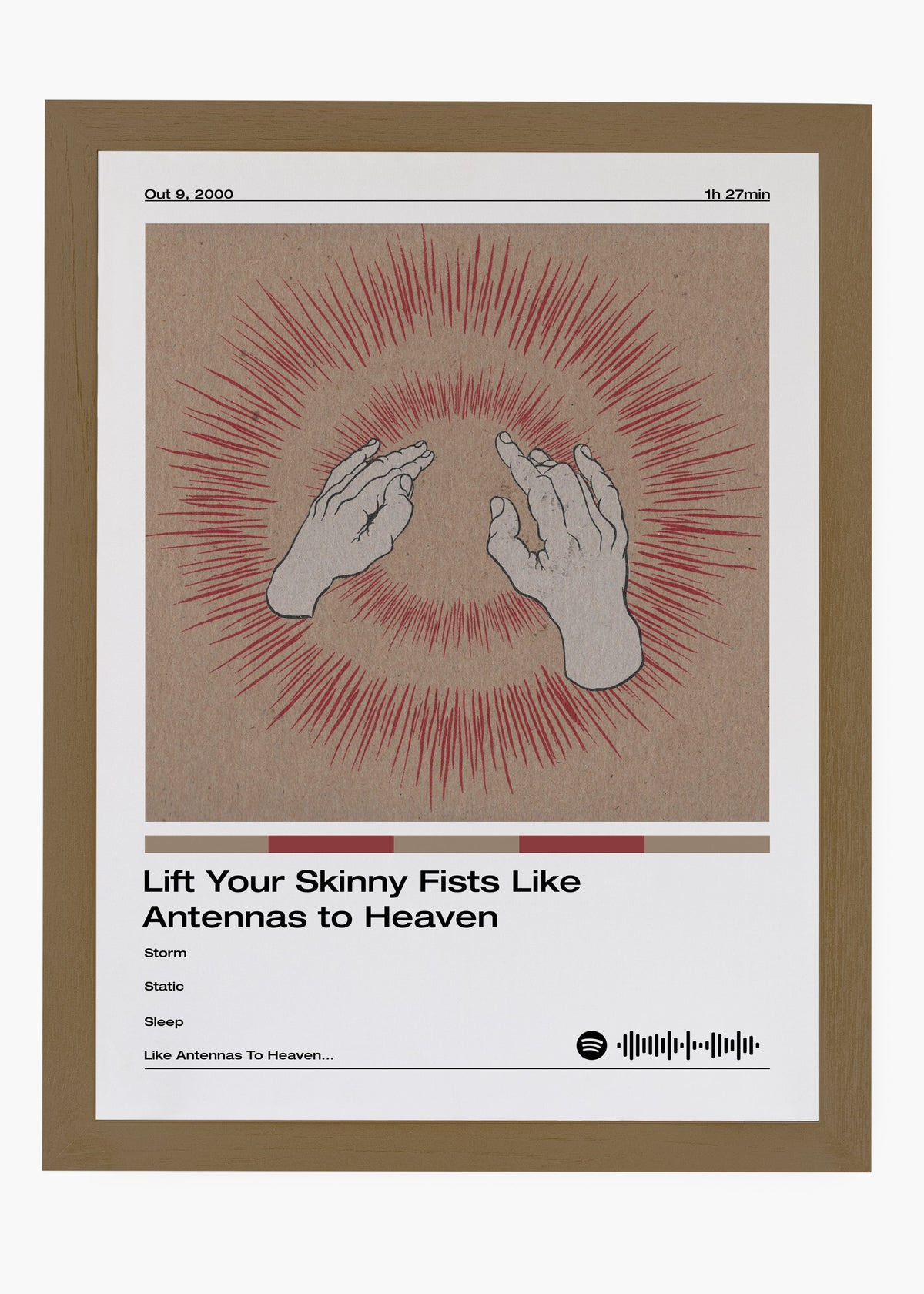 Quadro decorativo Godspeed You Black Emperor Lift Your Skinny Fists — arte musical para parede | Cübe Quadros