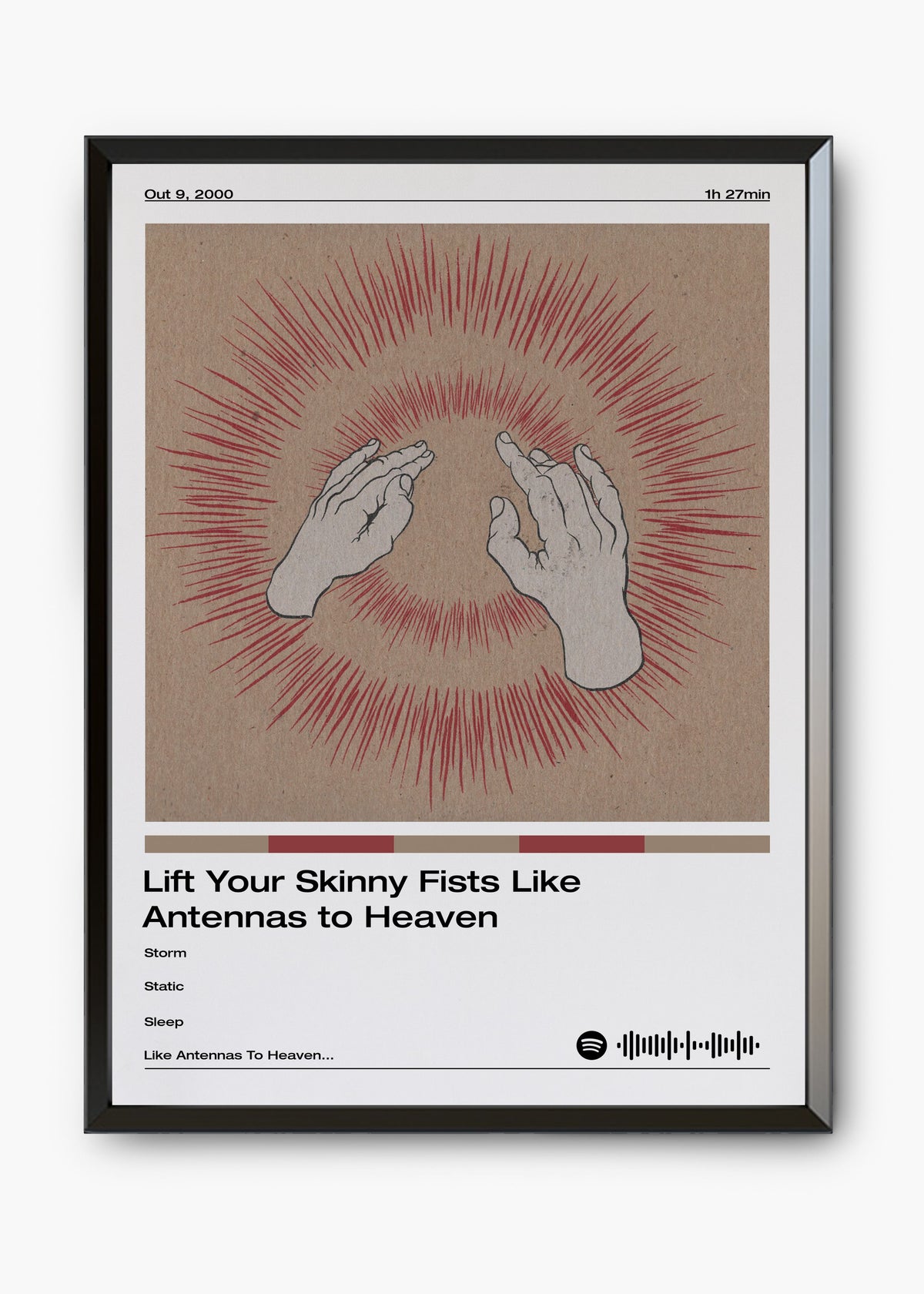Quadro decorativo Godspeed You Black Emperor Lift Your Skinny Fists — arte musical para parede | Cübe Quadros
