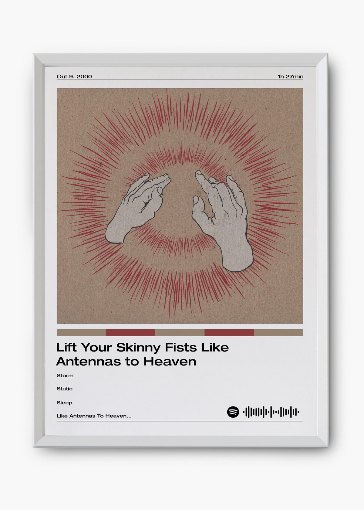 Quadro decorativo Godspeed You Black Emperor Lift Your Skinny Fists — arte musical para parede | Cübe Quadros