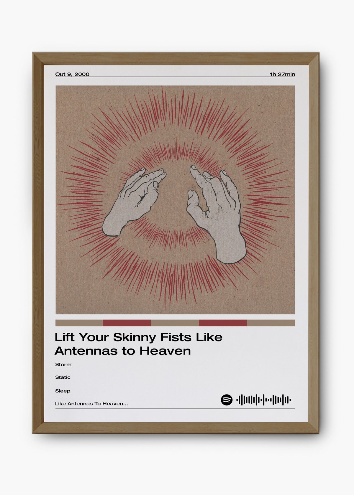 Quadro decorativo Godspeed You Black Emperor Lift Your Skinny Fists — arte musical para parede | Cübe Quadros