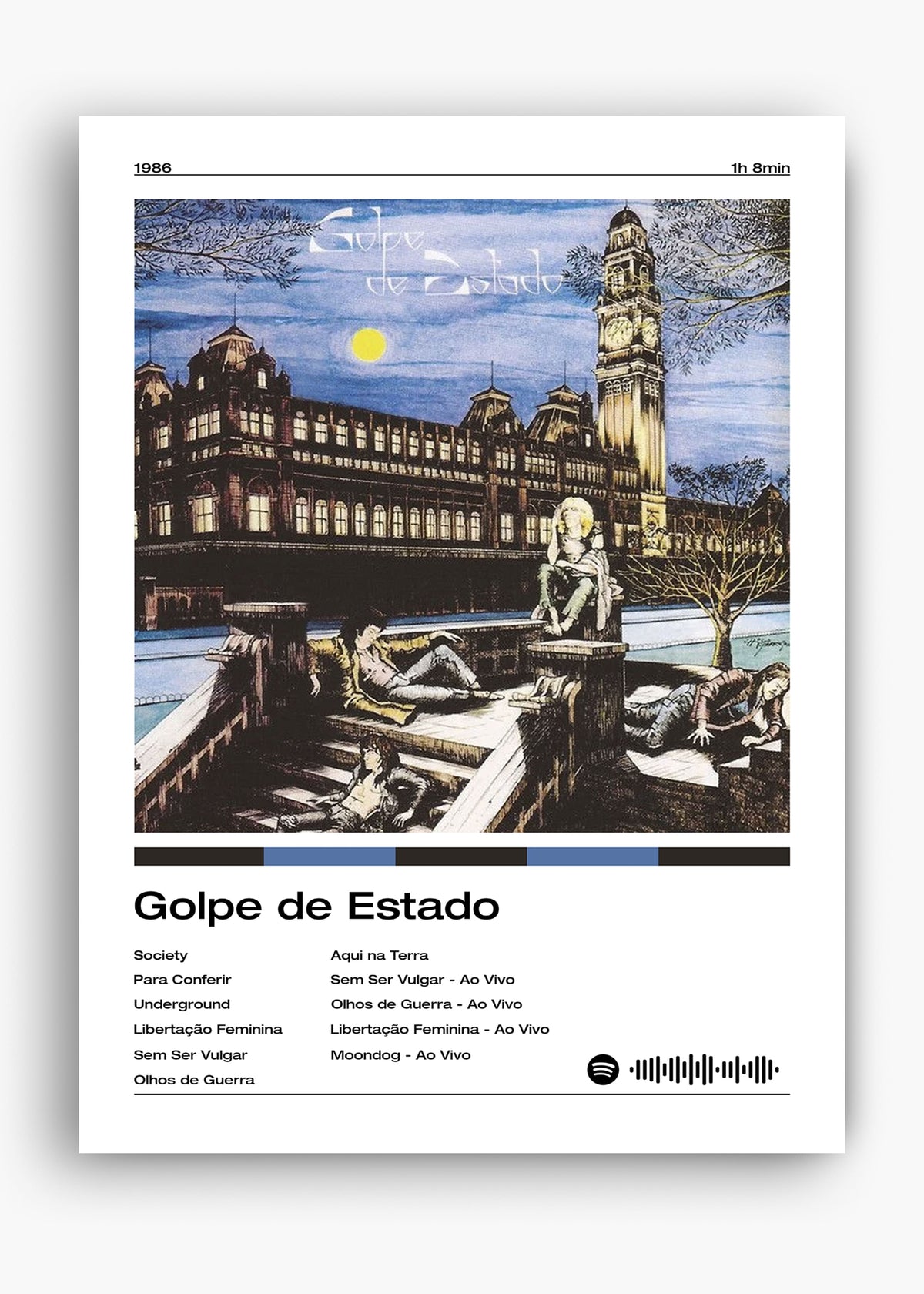 Quadro decorativo Golpe de Estado — arte musical para parede | Cübe Quadros