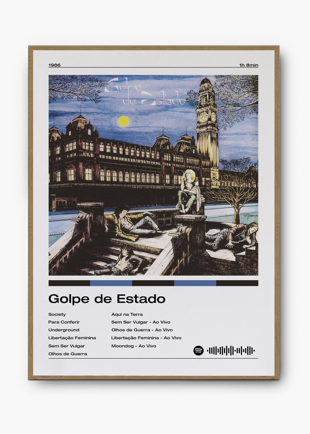 Quadro decorativo Golpe de Estado — arte musical para parede | Cübe Quadros
