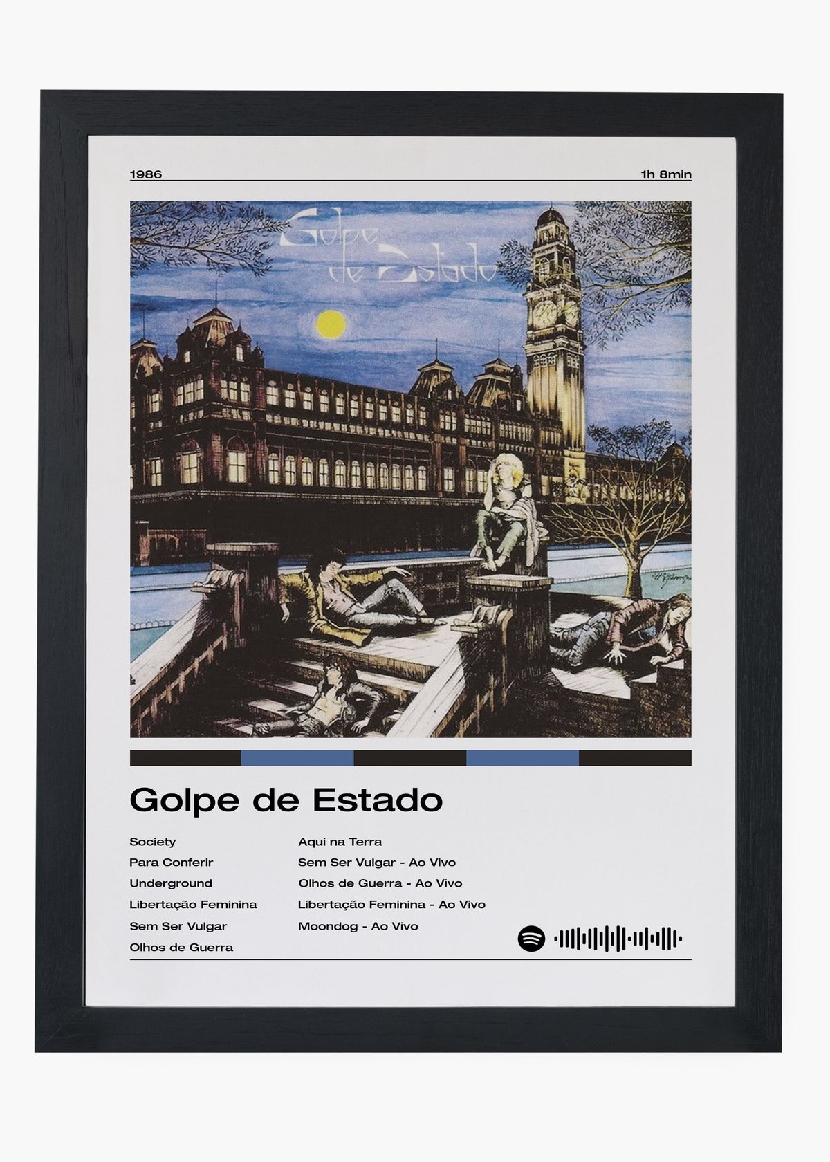 Quadro decorativo Golpe de Estado — arte musical para parede | Cübe Quadros