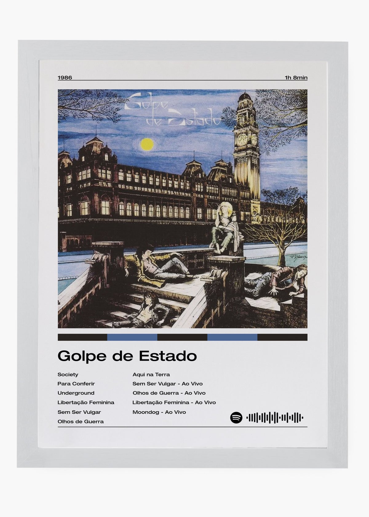 Quadro decorativo Golpe de Estado — arte musical para parede | Cübe Quadros