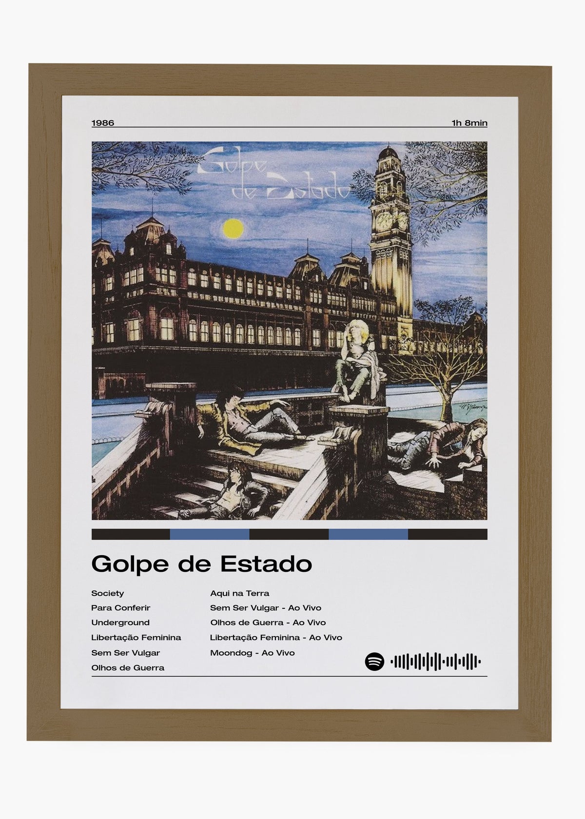 Quadro decorativo Golpe de Estado — arte musical para parede | Cübe Quadros