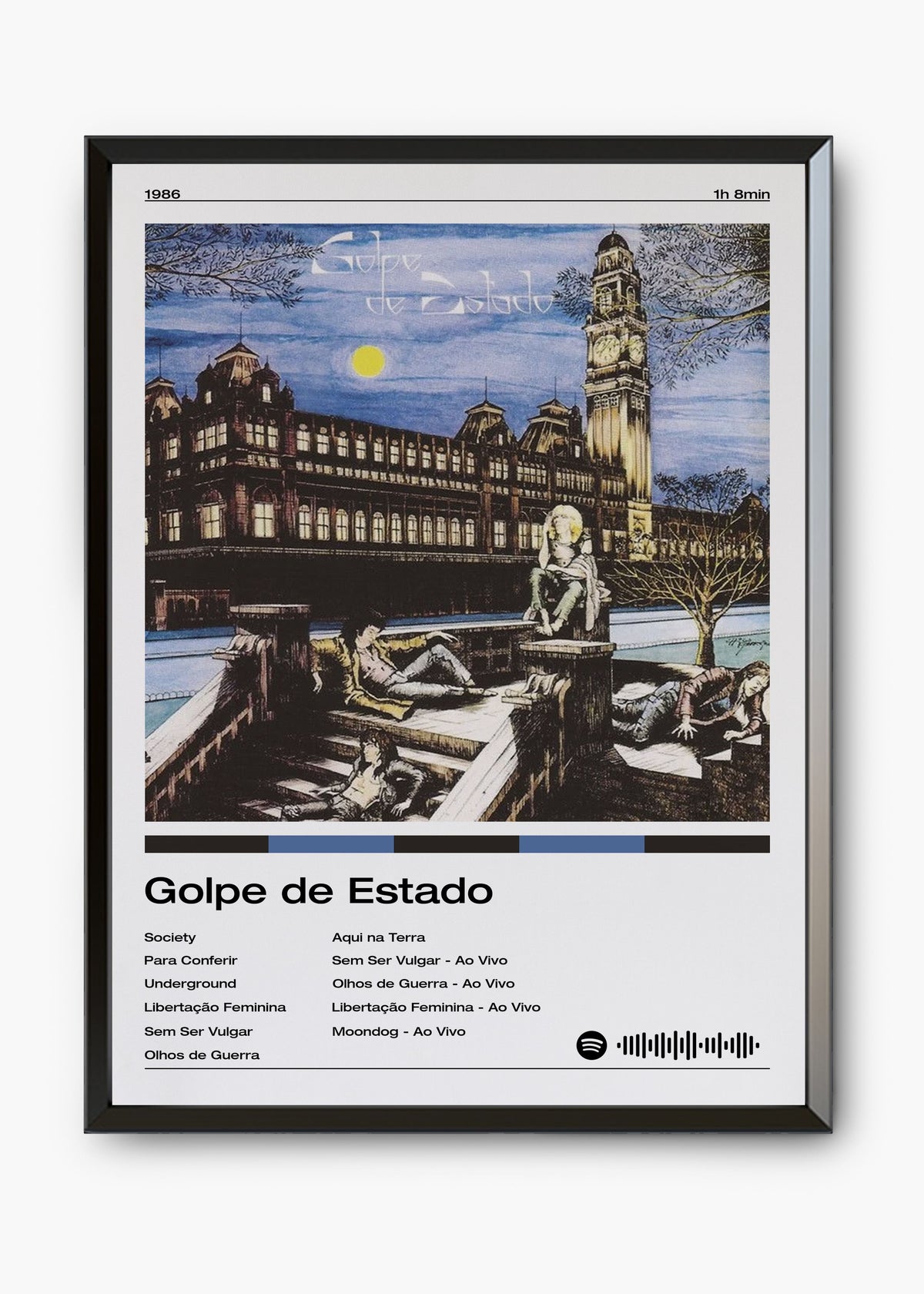 Quadro decorativo Golpe de Estado — arte musical para parede | Cübe Quadros