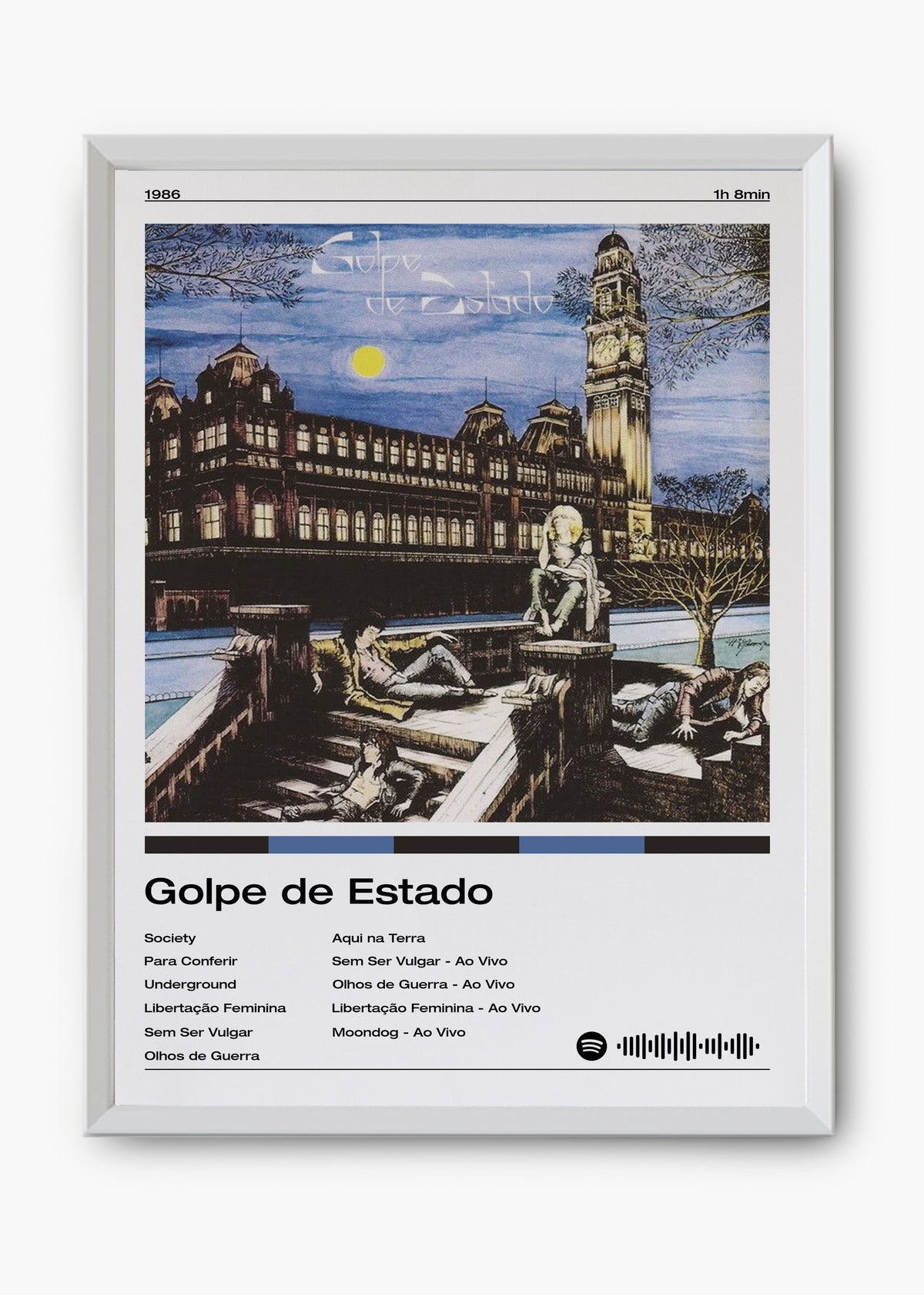 Quadro decorativo Golpe de Estado — arte musical para parede | Cübe Quadros