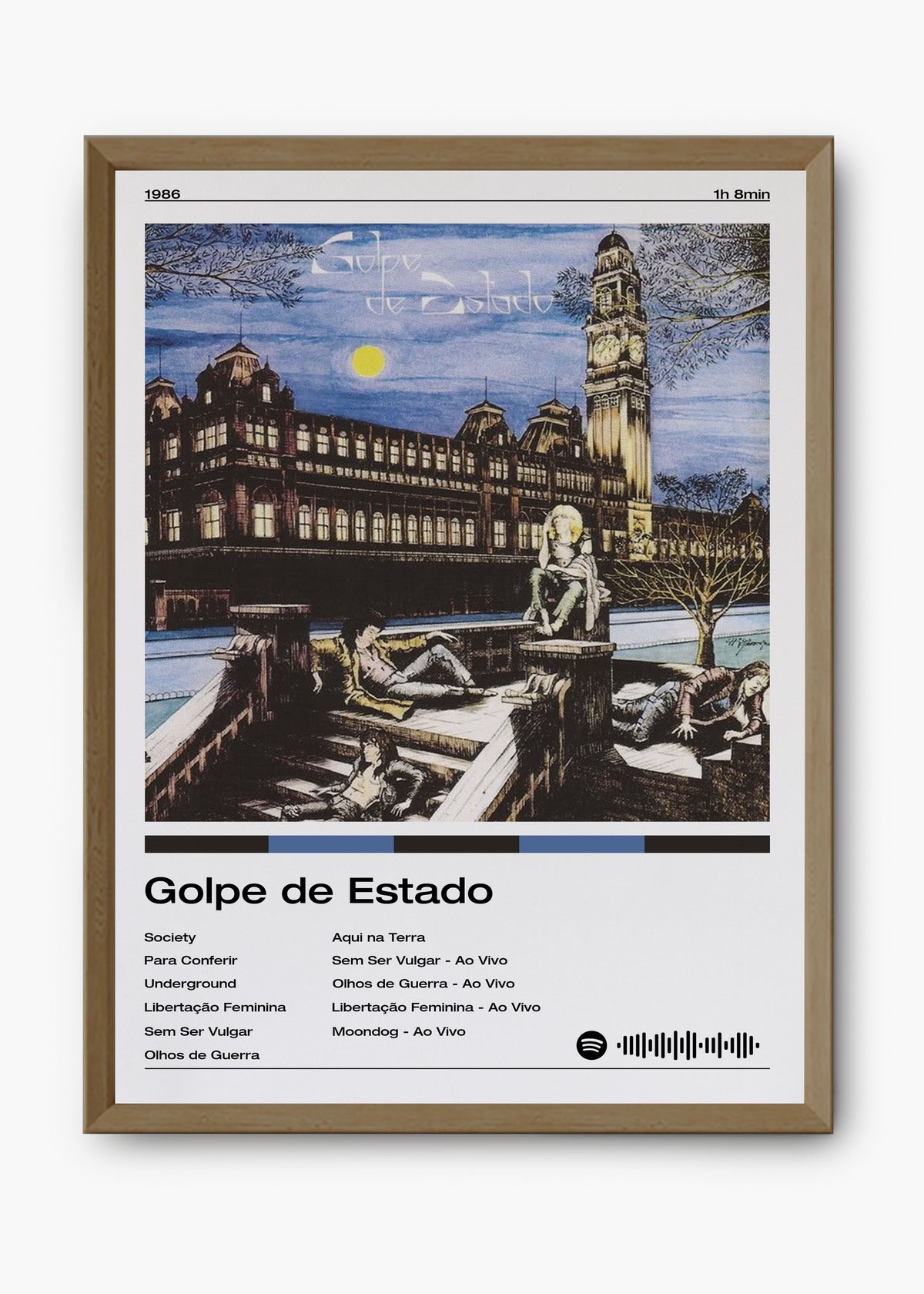 Quadro decorativo Golpe de Estado — arte musical para parede | Cübe Quadros