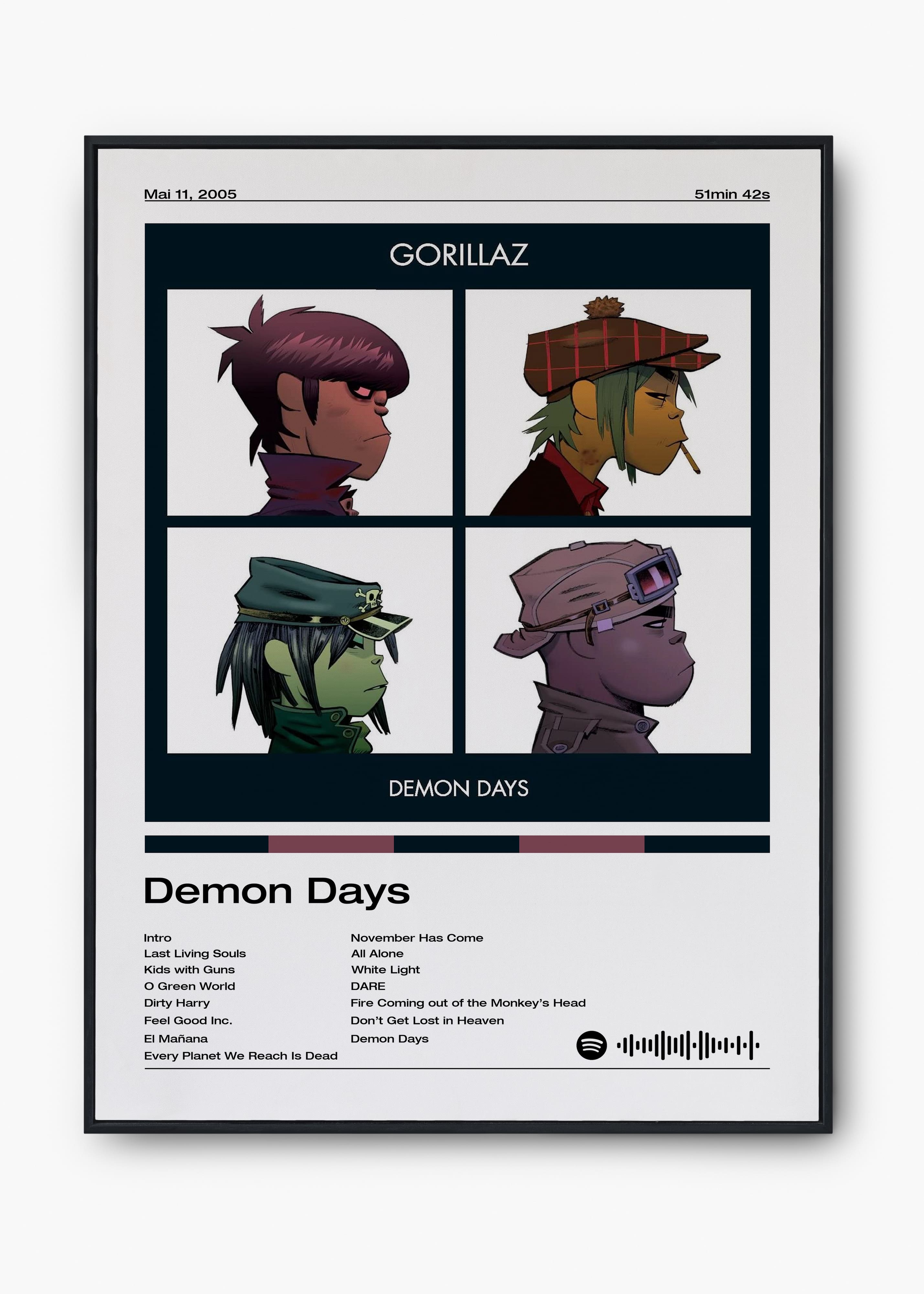 Quadro Gorillaz Demon Days