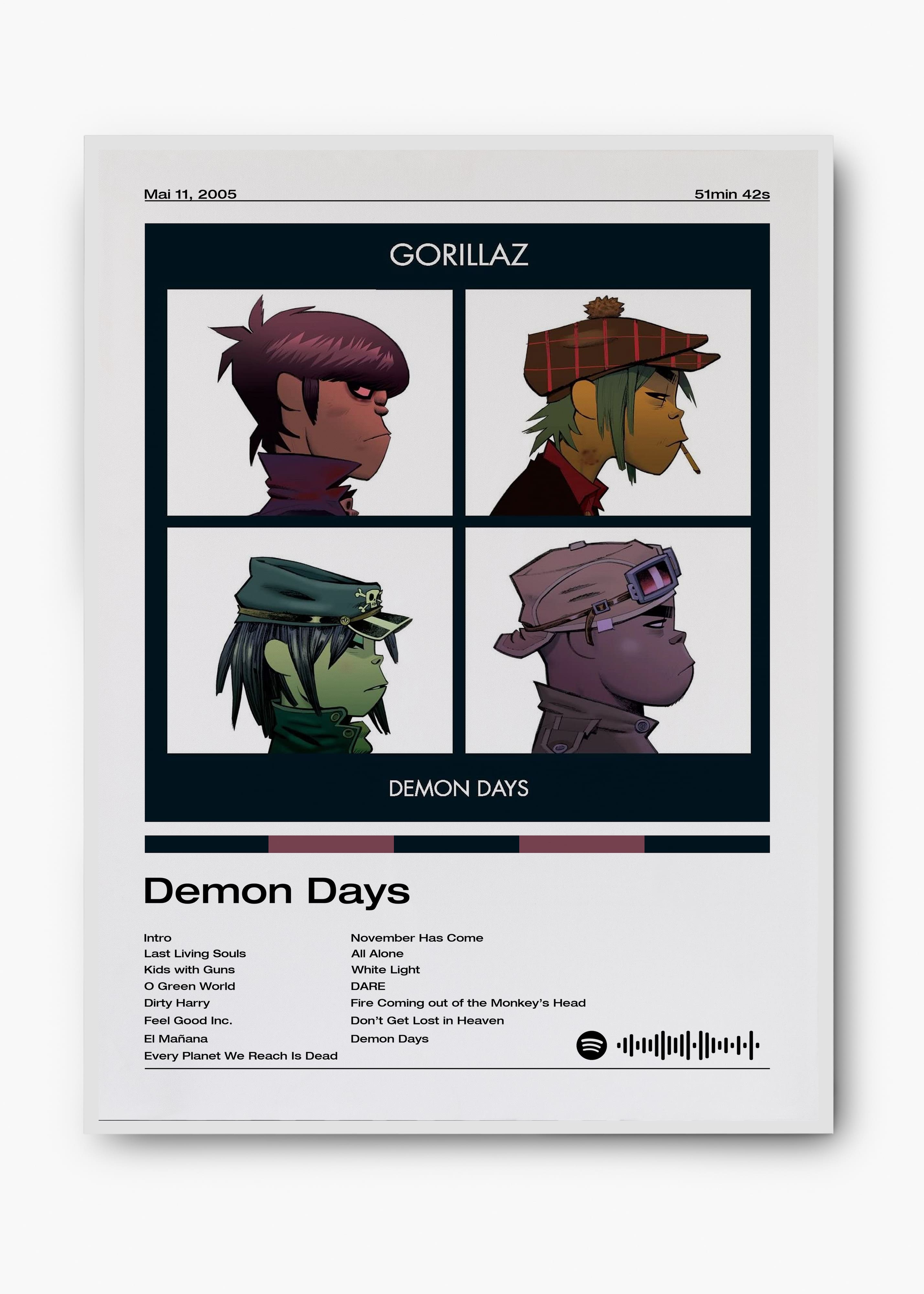 Quadro Gorillaz Demon Days