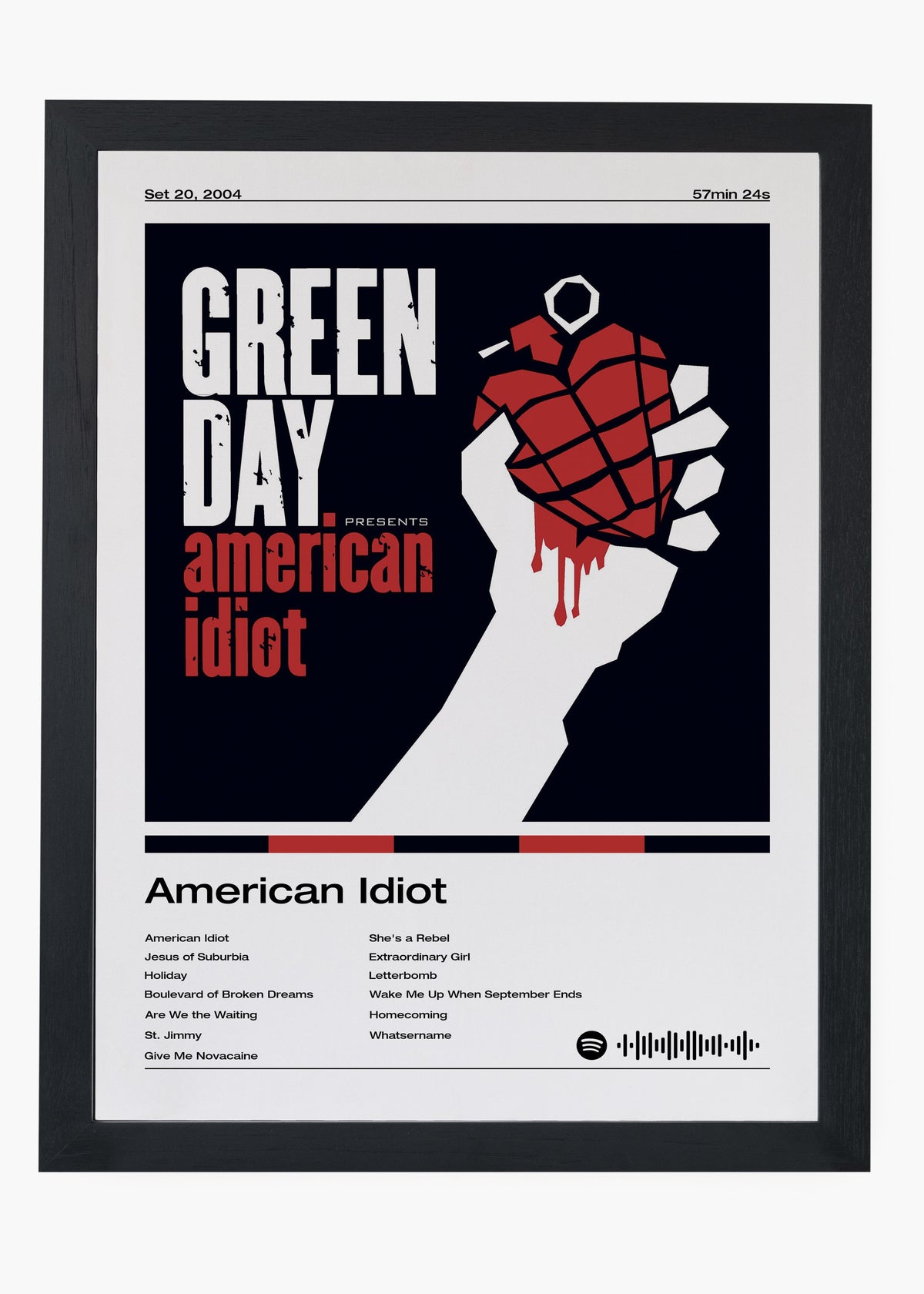 Quadro decorativo Green Day American Idiot — arte de rock para parede | Cübe Quadros