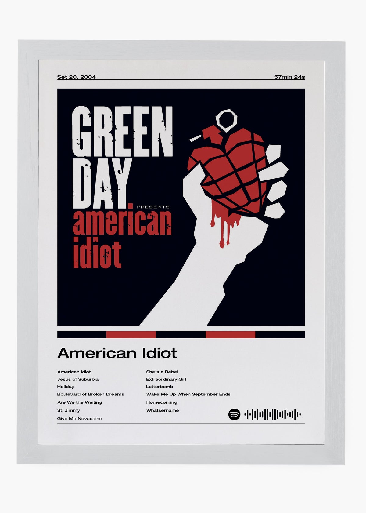 Quadro decorativo Green Day American Idiot — arte de rock para parede | Cübe Quadros