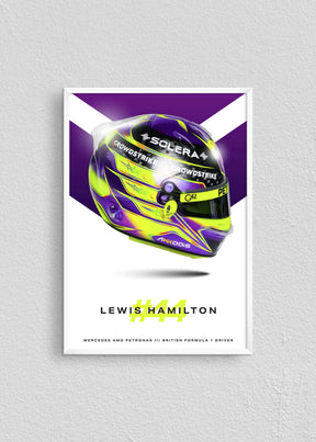 Quadro Capacete Lewis Hamilton 2024 Fórmula 1